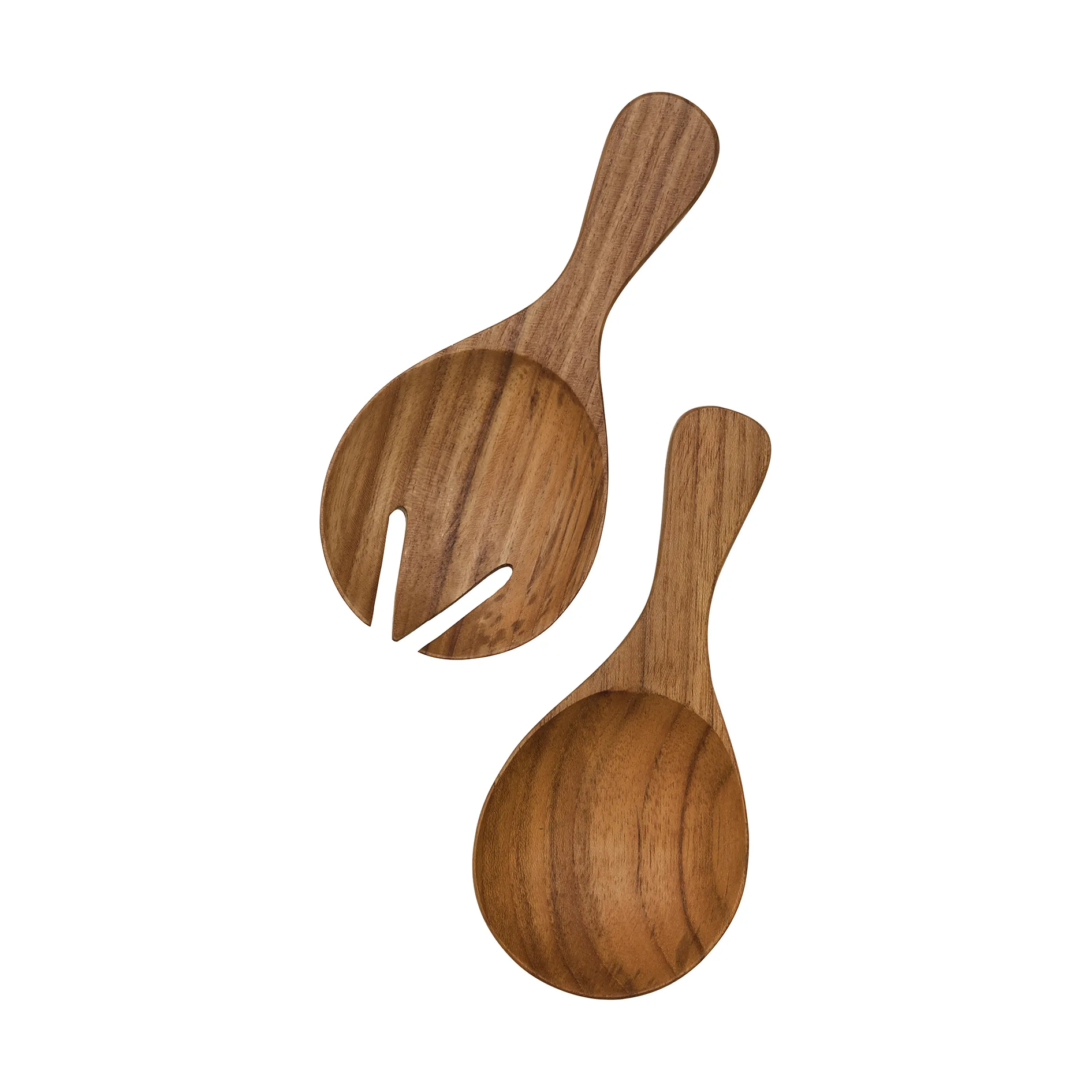 Tell Me More Teak-salaattivälineet small 2 osaa Ruskea