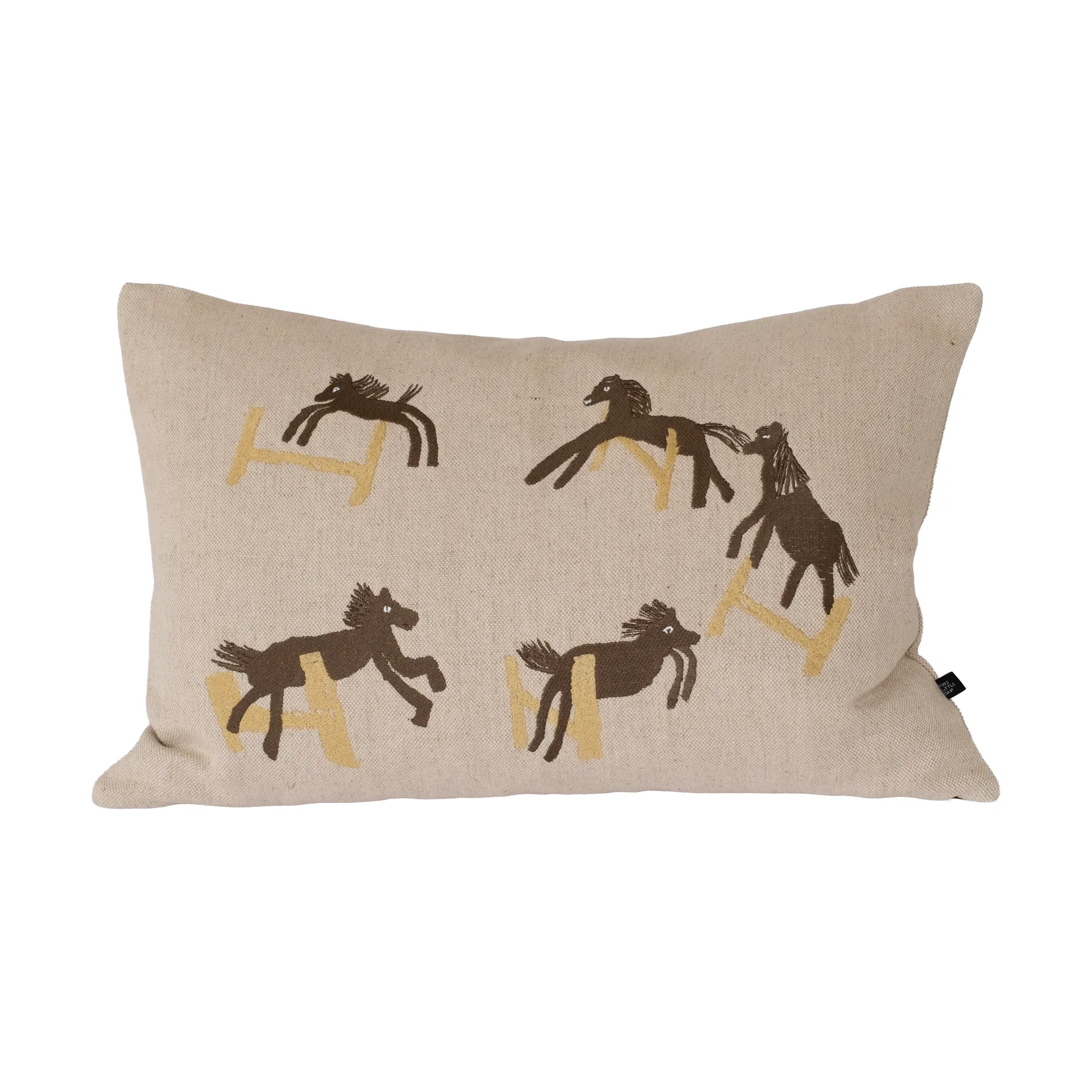 Fine Little Day Jumping horse tyynynpäällinen 38x58 cm Luonnollinen