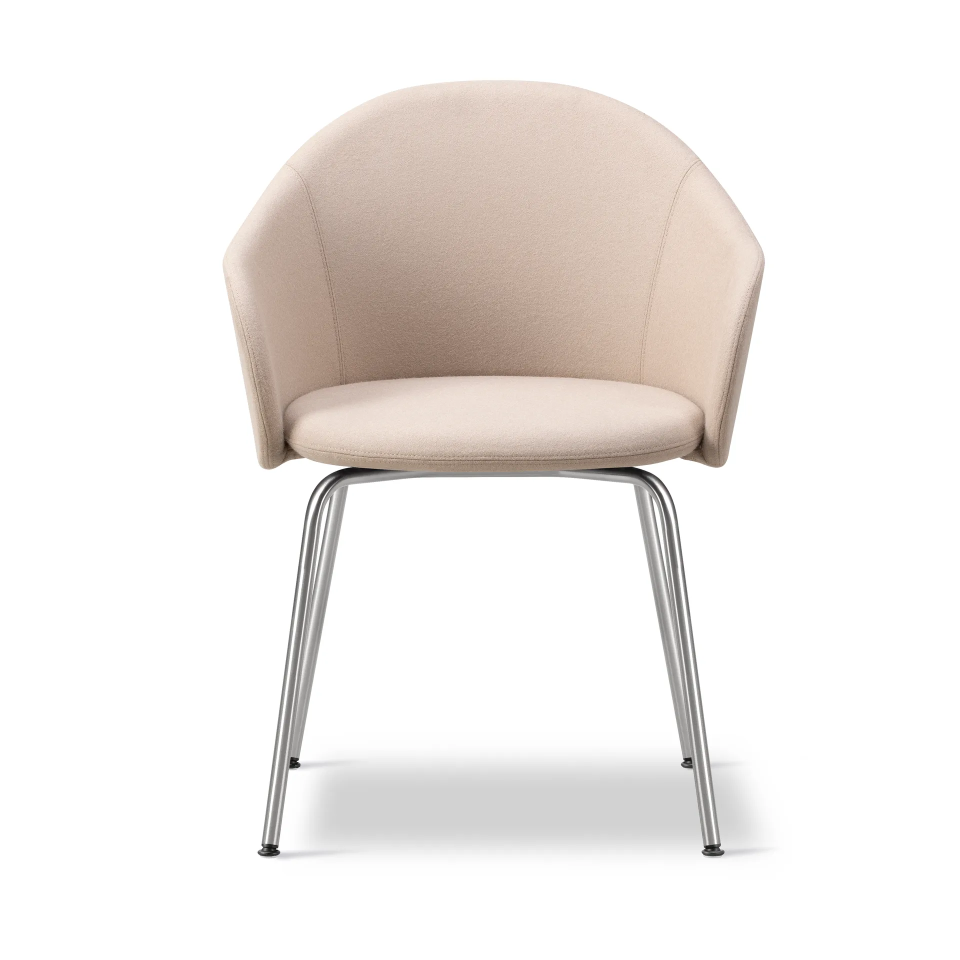 Fredericia Furniture Gomo-nojatuoli tube-jalka Bleiseri CUZ47 Fairfield ruostumaton teräs