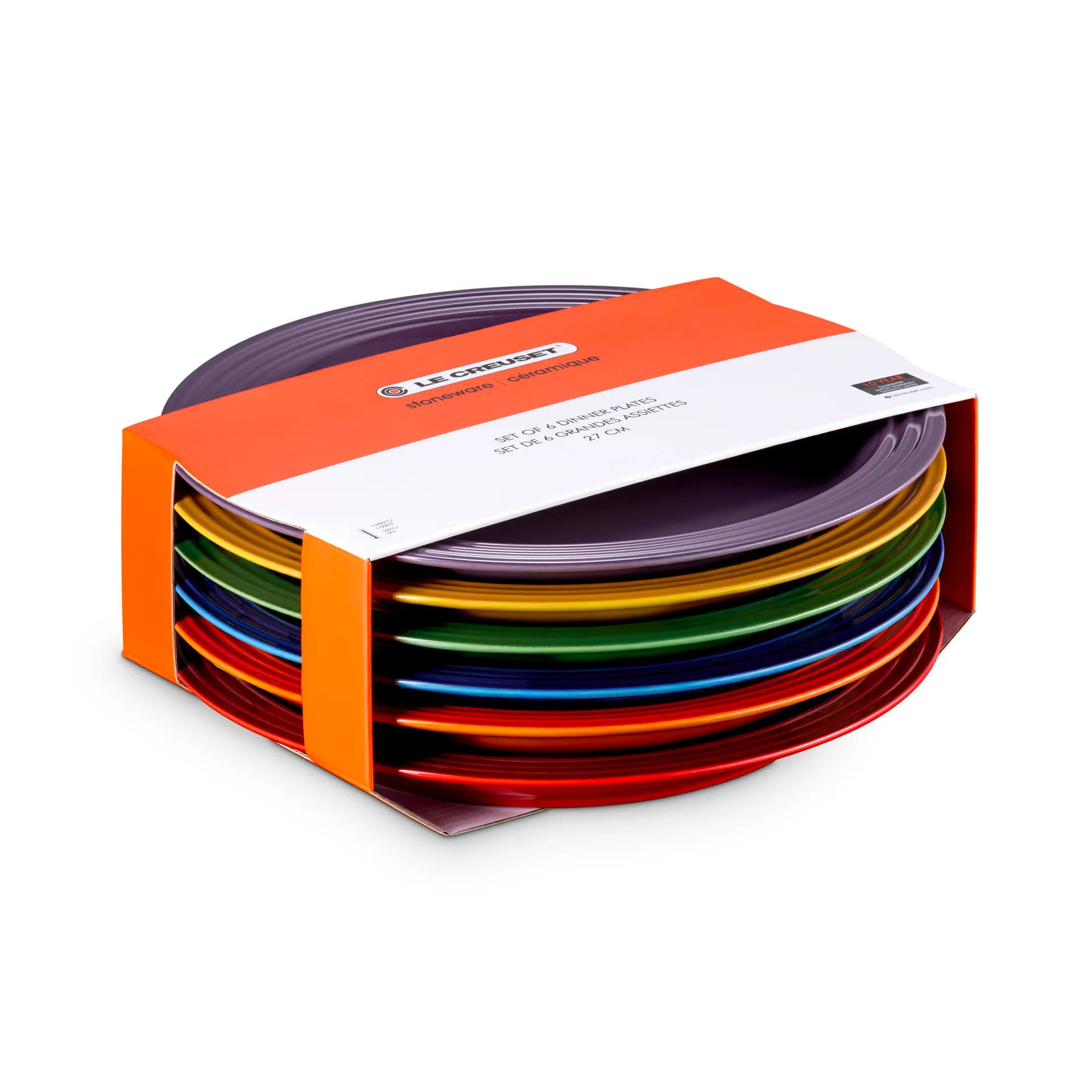 Le Creuset Signature kivikeramiikka illallislautanen 6-osainen Sateenkaari