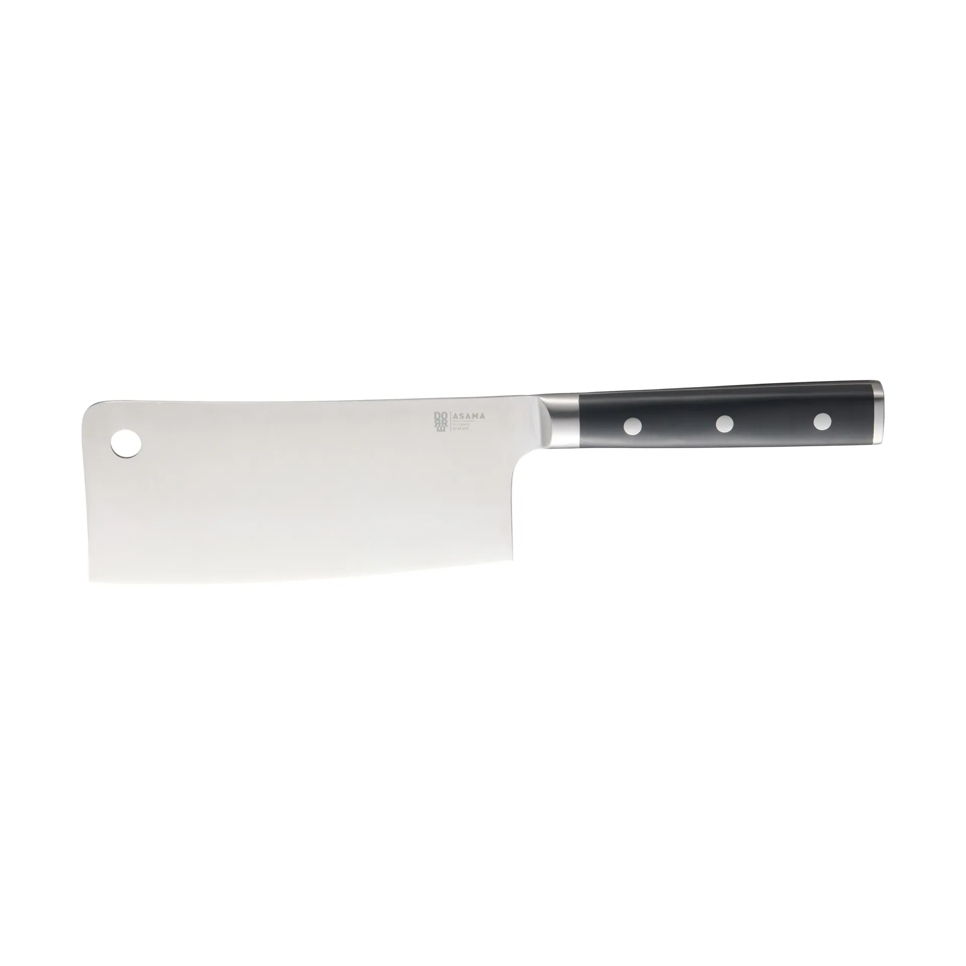 Dorre Asama kiinalainen kokkiveitsi 18 cm Musta kahva