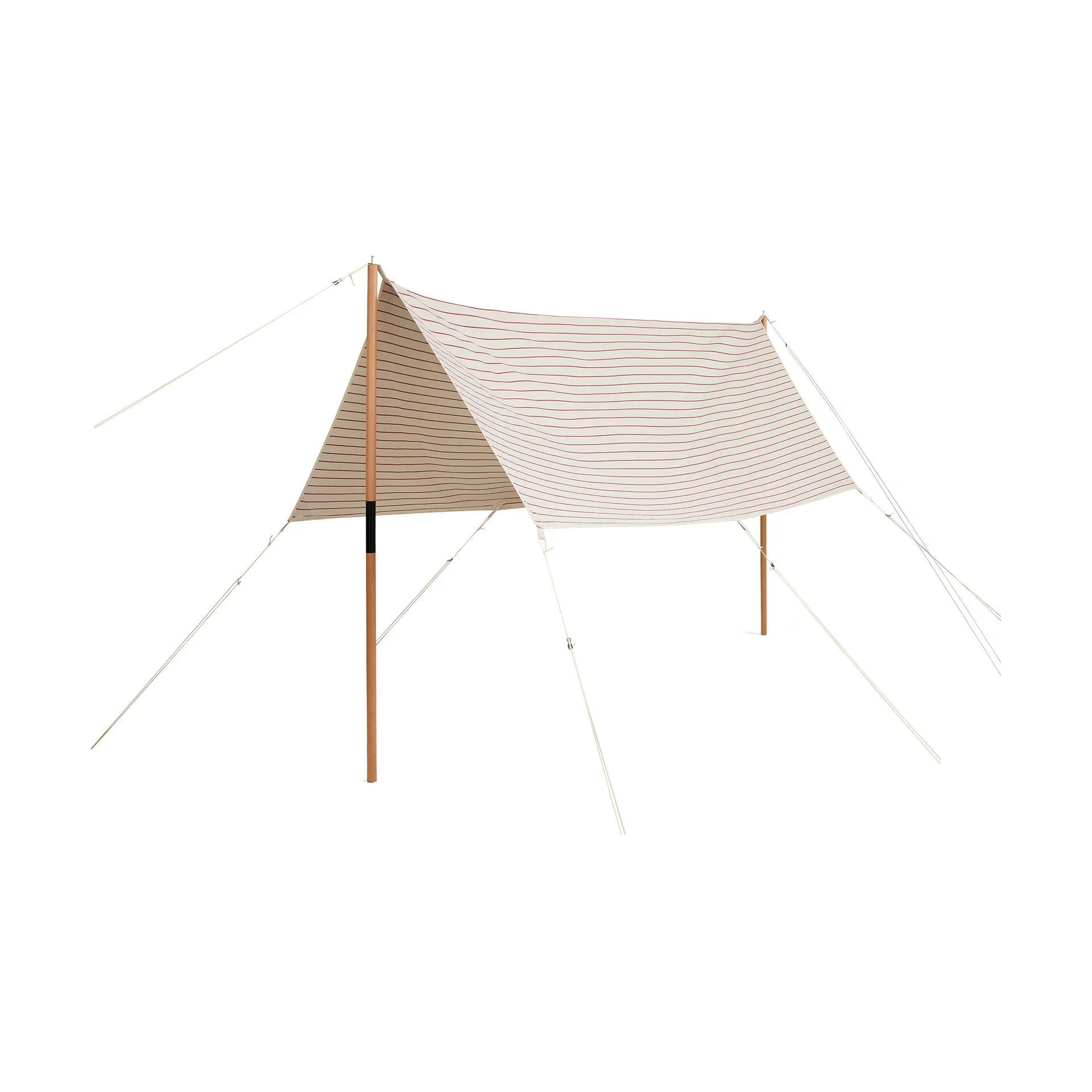 HAY Outdoor Market aurinkosuoja Beige-punainen, 200x240 cm