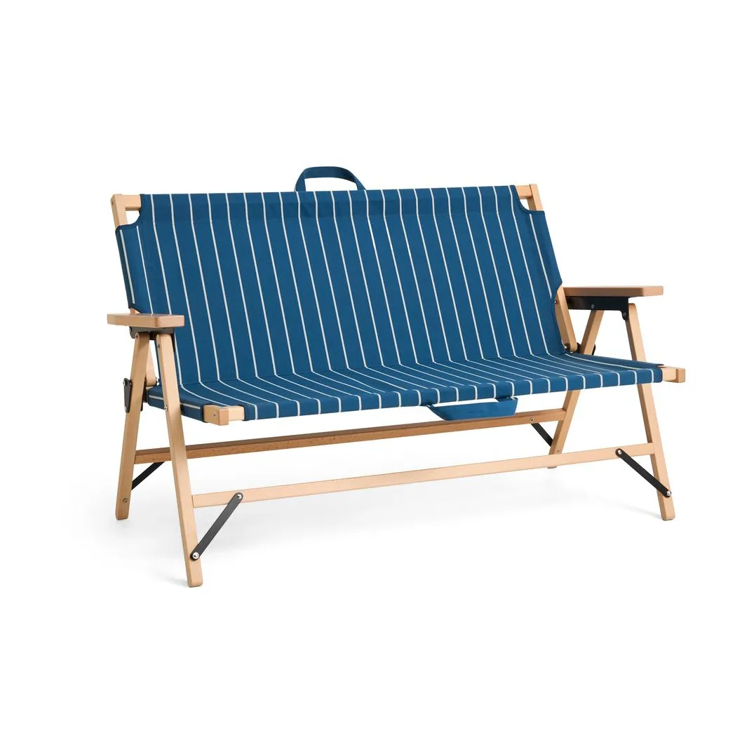 HAY Outdoor Market taitettava sohva Blue-beige, 2-istuttava