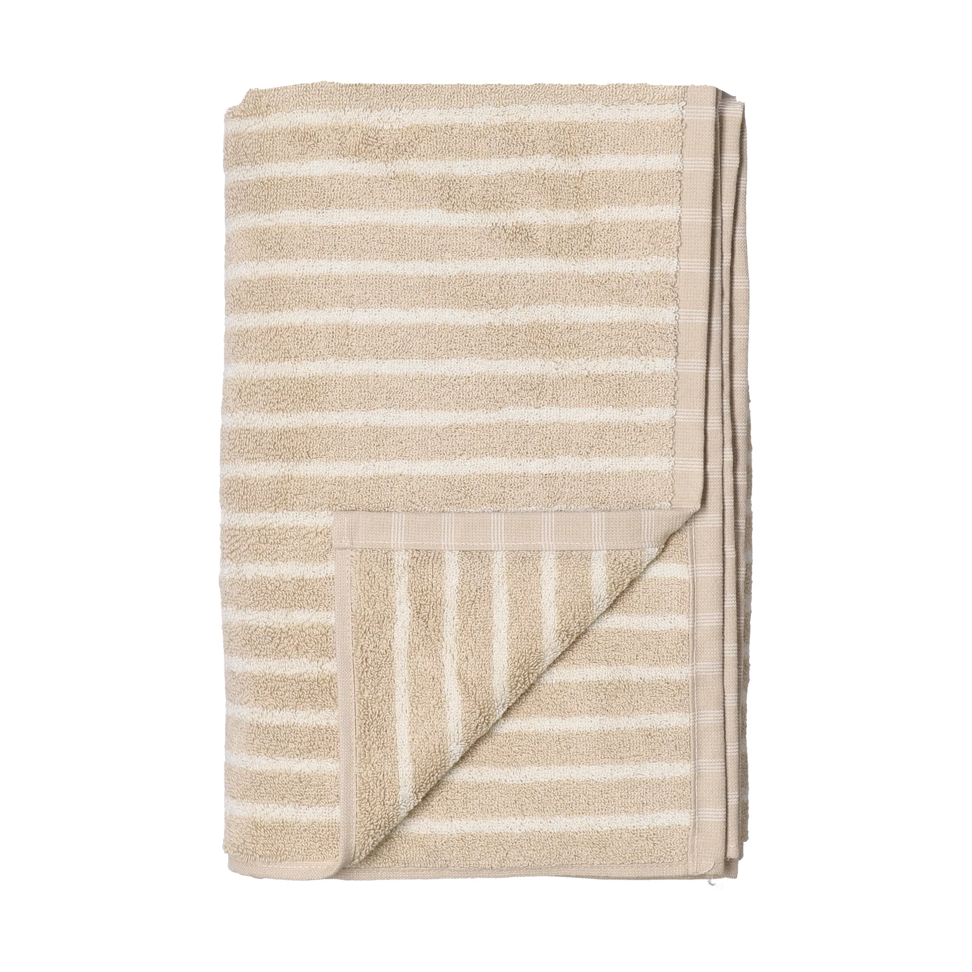Scandi Living Drift kylpypyyhe 100x150 cm Beige valkoinen