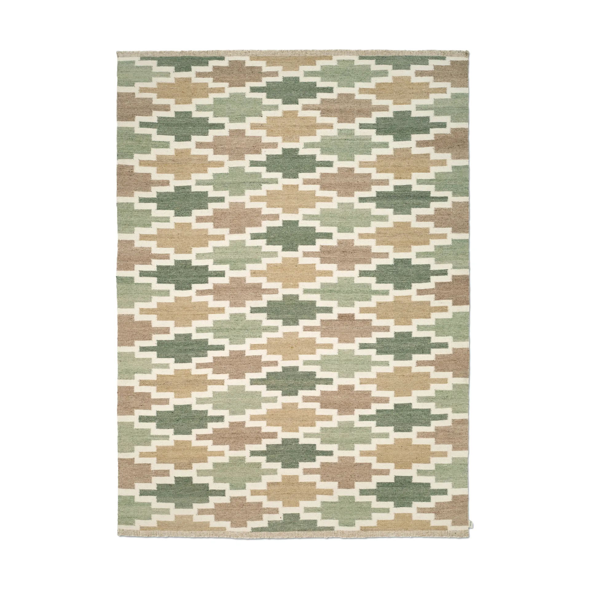Classic Collection Röllakan Korsnäs matto Vihreäbeige, 250x350 cm