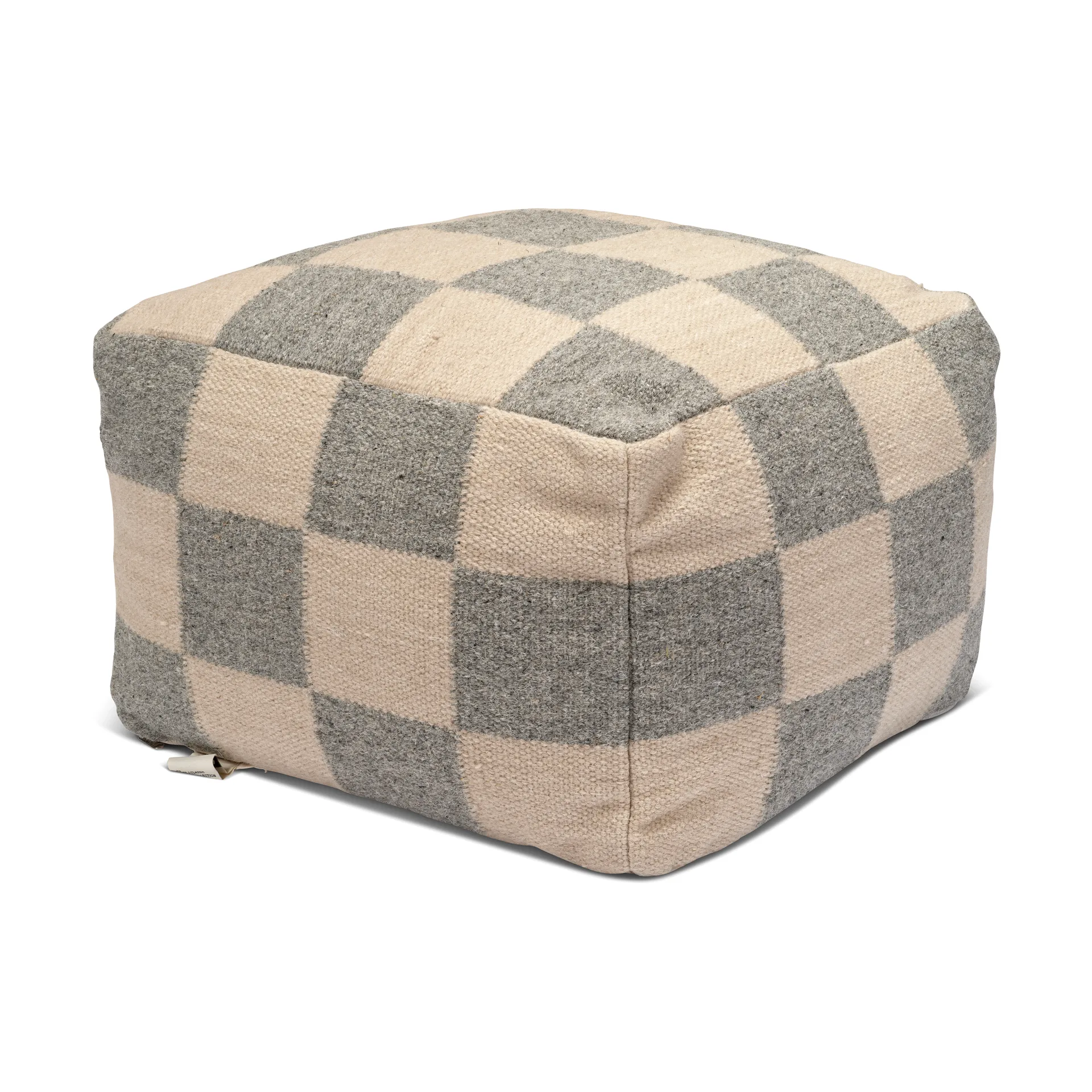 Classic Collection Neliö puffi 50×50 cm Harmaa luonnollinen