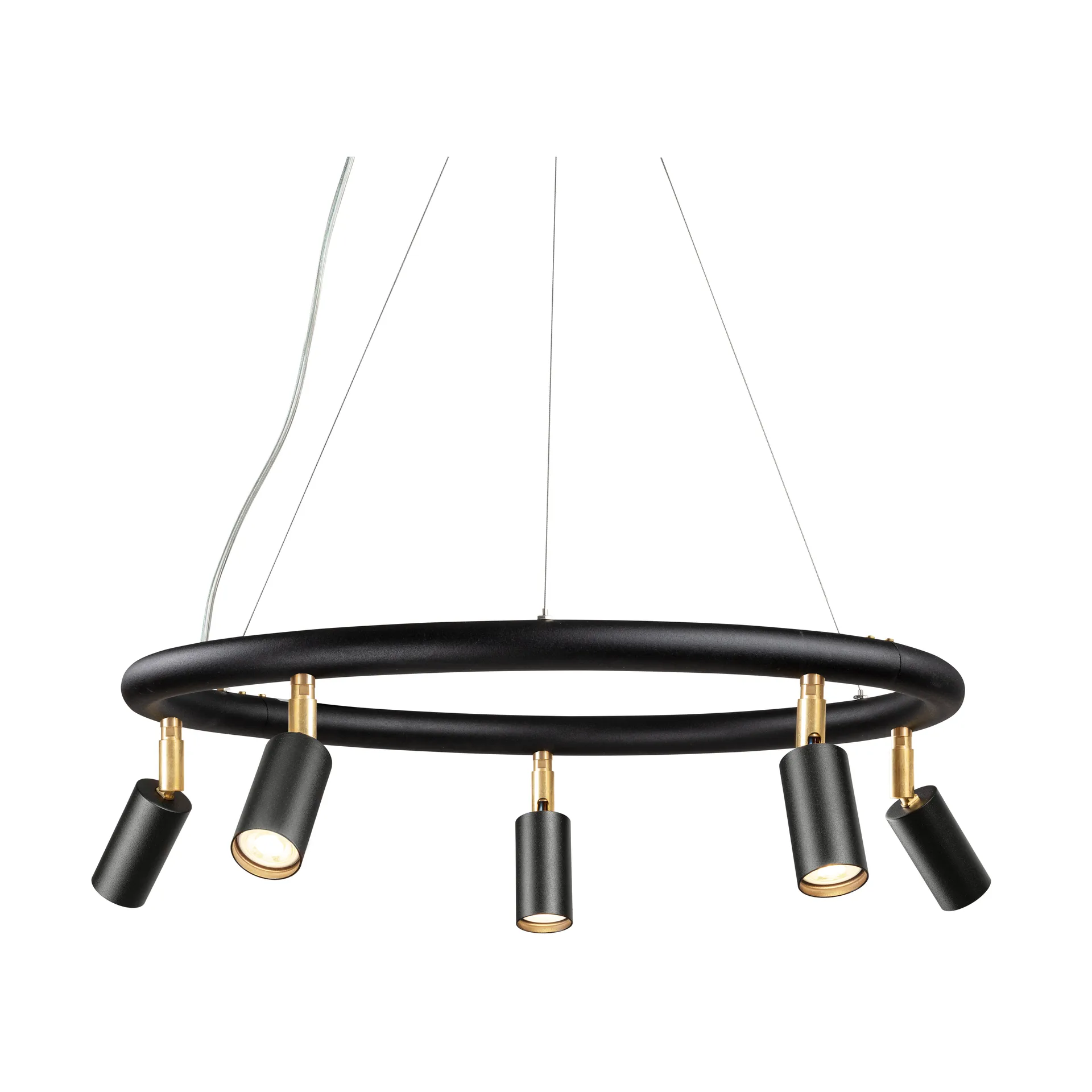 Örsjö Belysning Starlight pyöreä seinä- ja kattolamppu Ø60 cm Mustarakenne RAL 9005