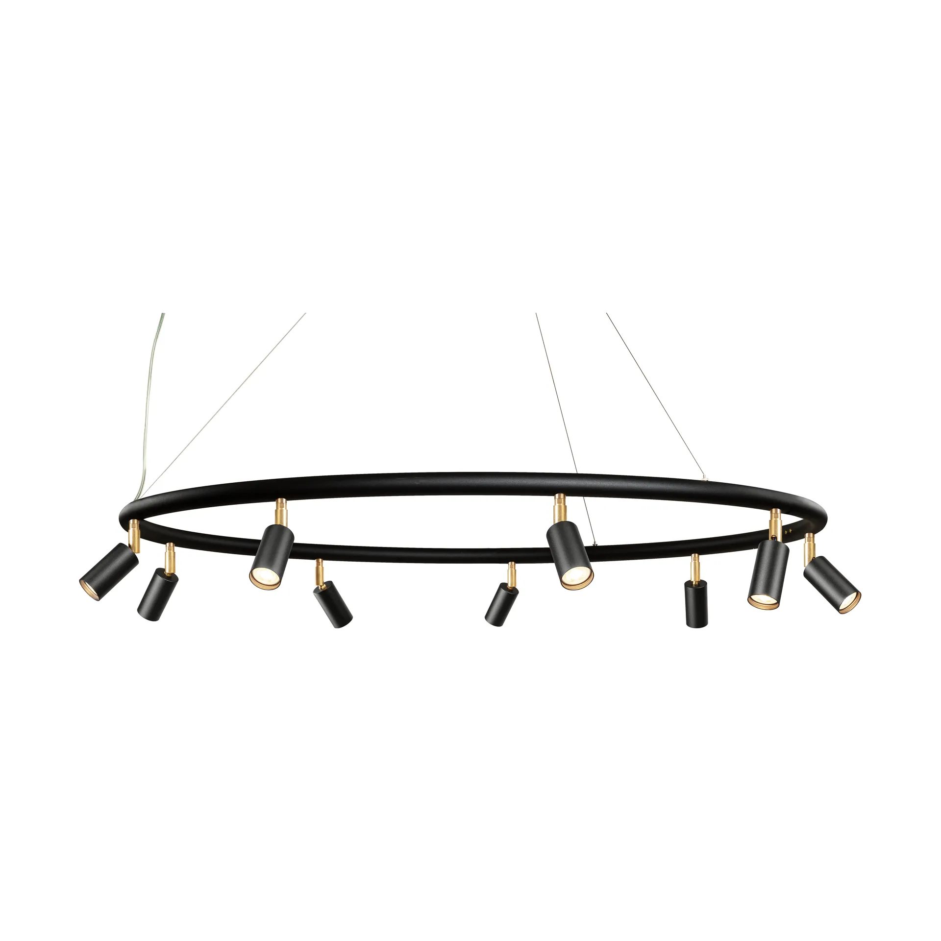 Örsjö Belysning Starlight pyöreä seinä- ja kattolamppu Ø100 cm Mustarakenne RAL 9005