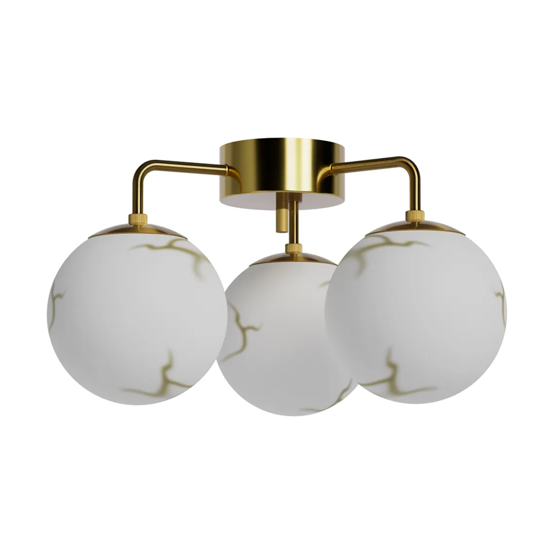 By Rydéns Bellagio plafondi 3-lite Messinki-valkoinen