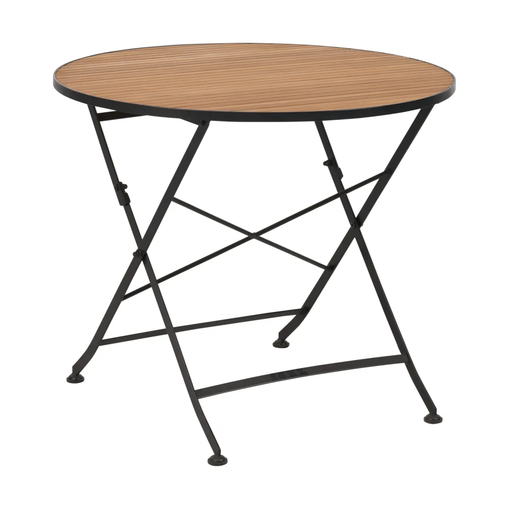 Brafab Brewer ruokapöytä Musta teak, Ø85 cm