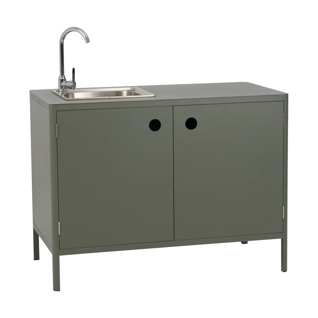 Brafab Kelia ulkokeittiön allaskaappi Nordic green, 121x90x64