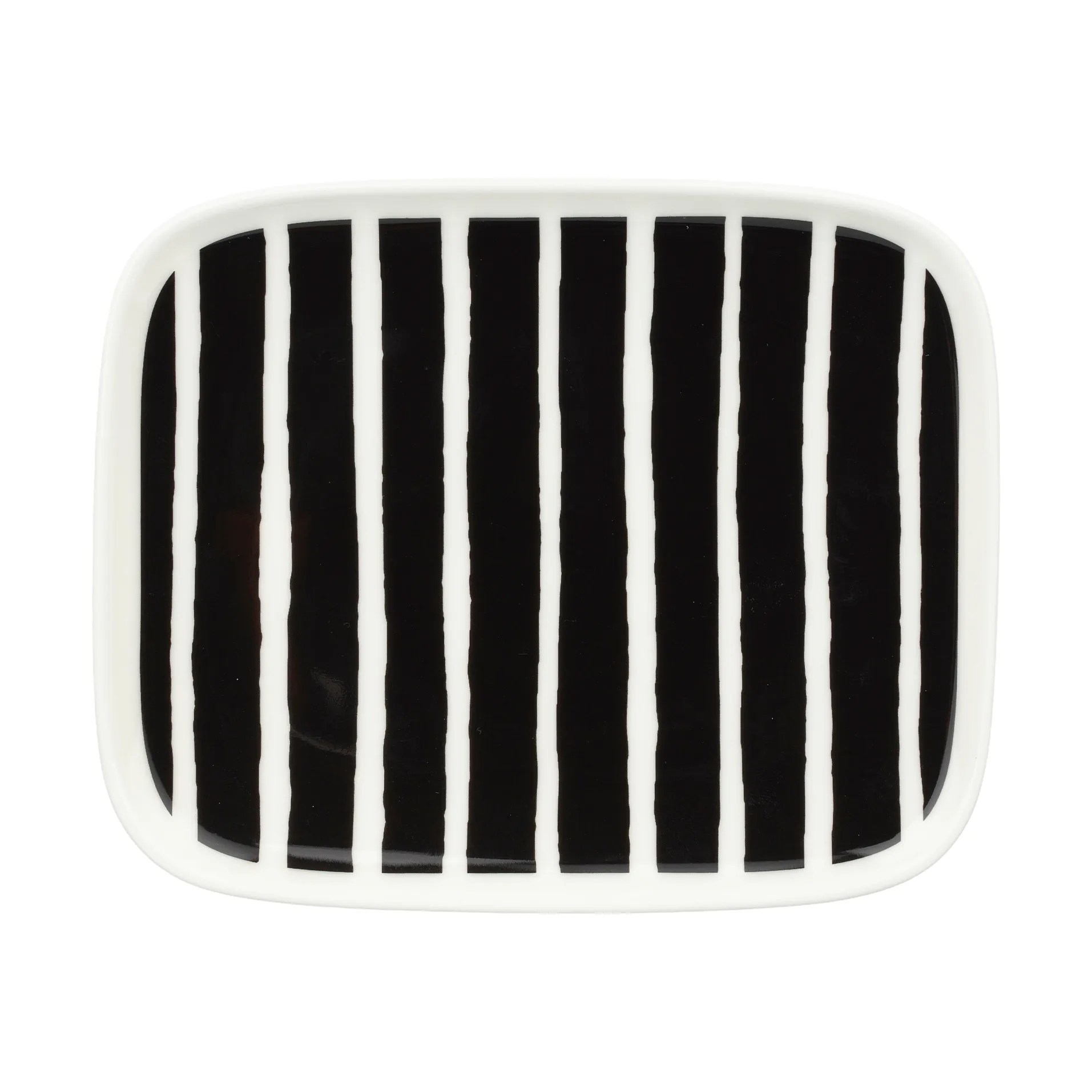 Marimekko Oiva Piccolo lautanen 12x15 cm Musta-valkoinen