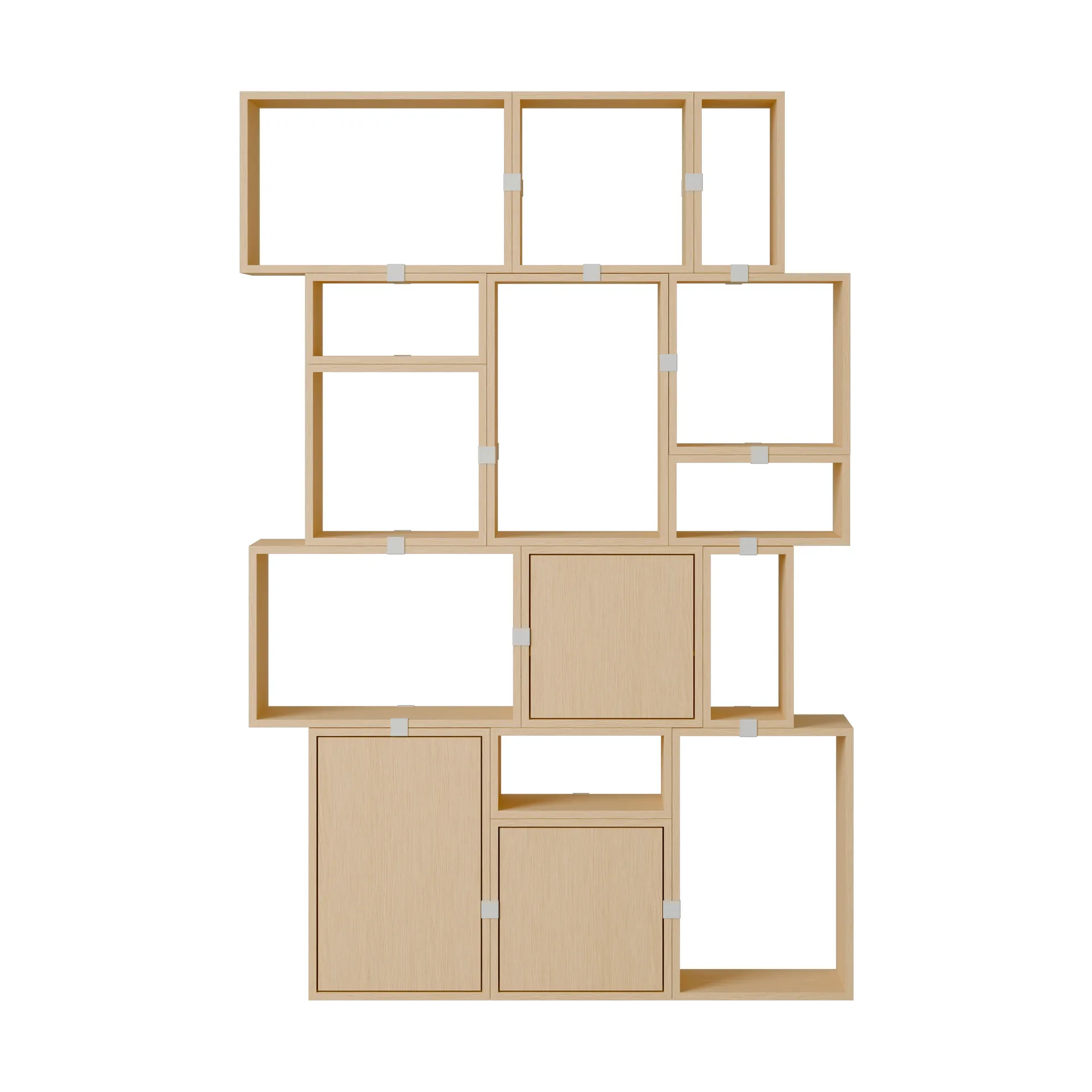 Muuto Stacked säilytysjärjestelmä kirjahylly kokoonpano 2 Tammi