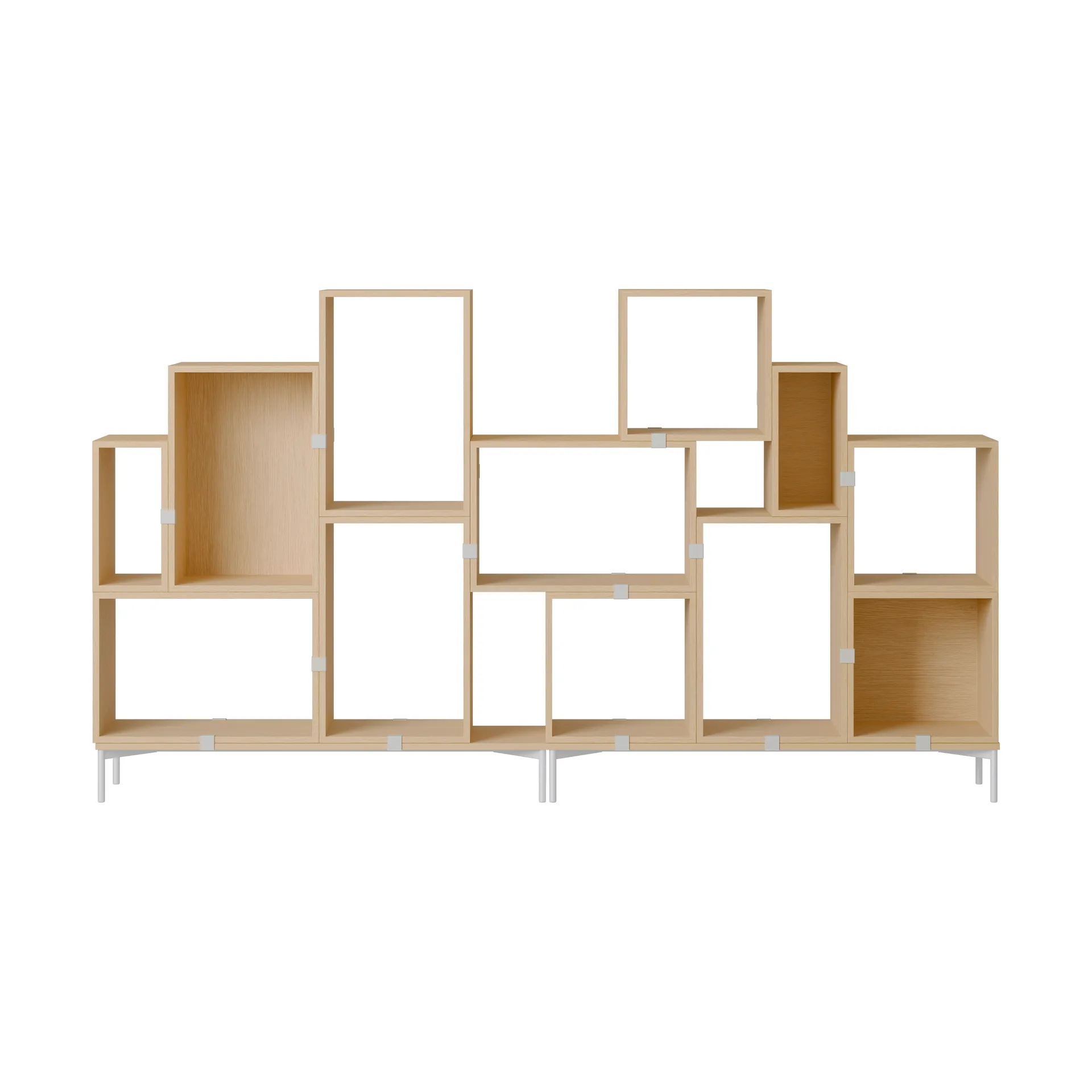 Muuto Stacked säilytysjärjestelmä kirjahylly kokoonpano 3 Tammi