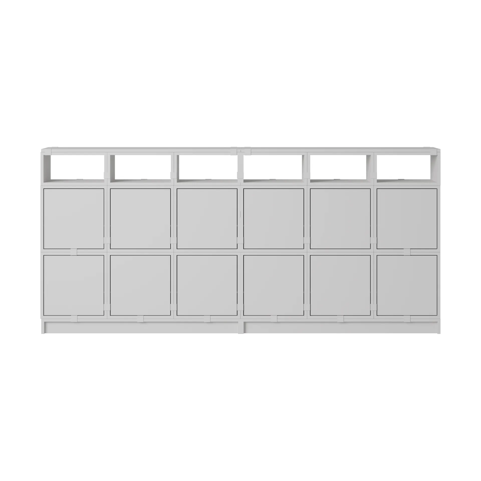 Muuto Stacked säilytysjärjestelmä senkki kokoonpano 1 Harmaa