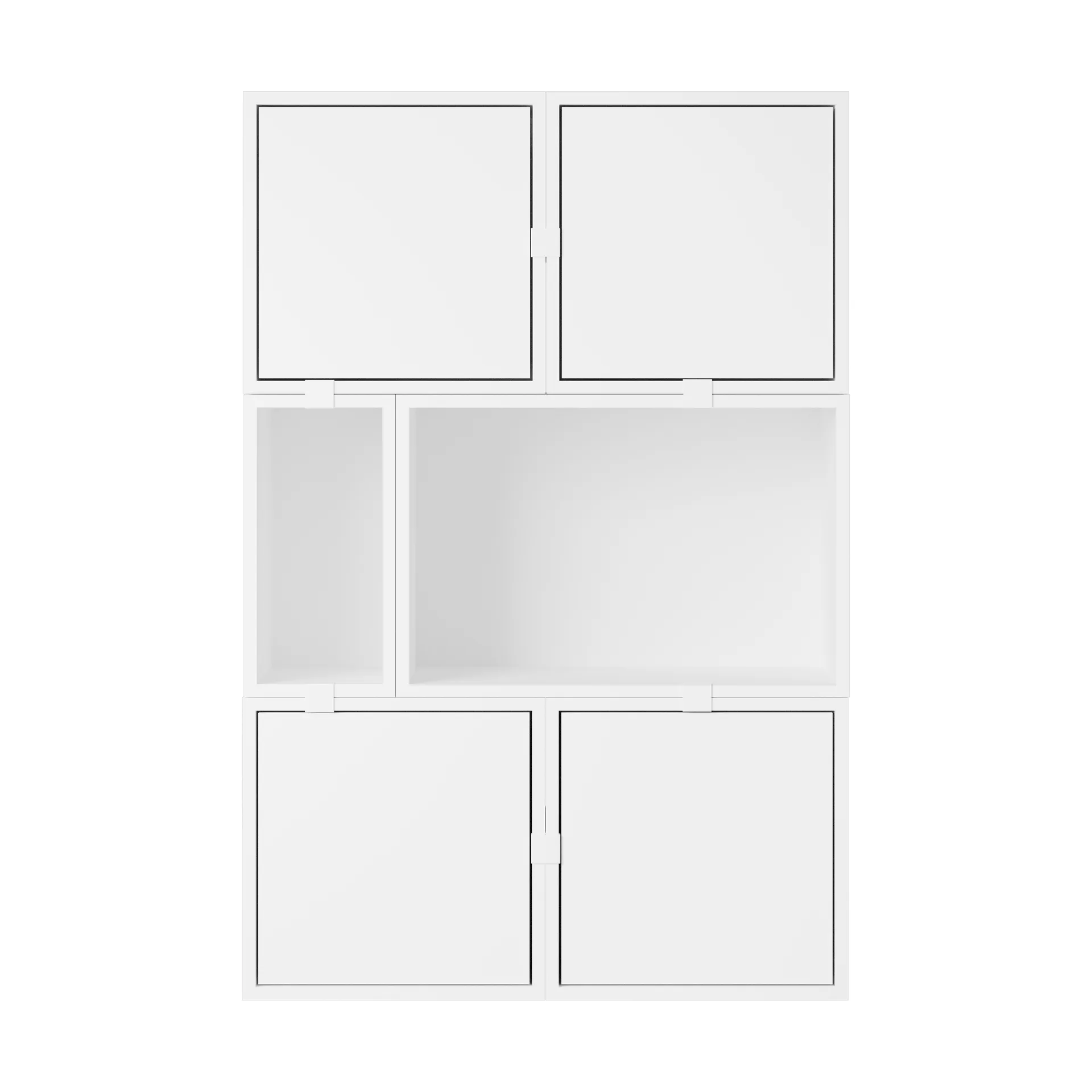 Muuto Stacked säilytysjärjestelmä senkki kokoonpano 4 Valkoinen