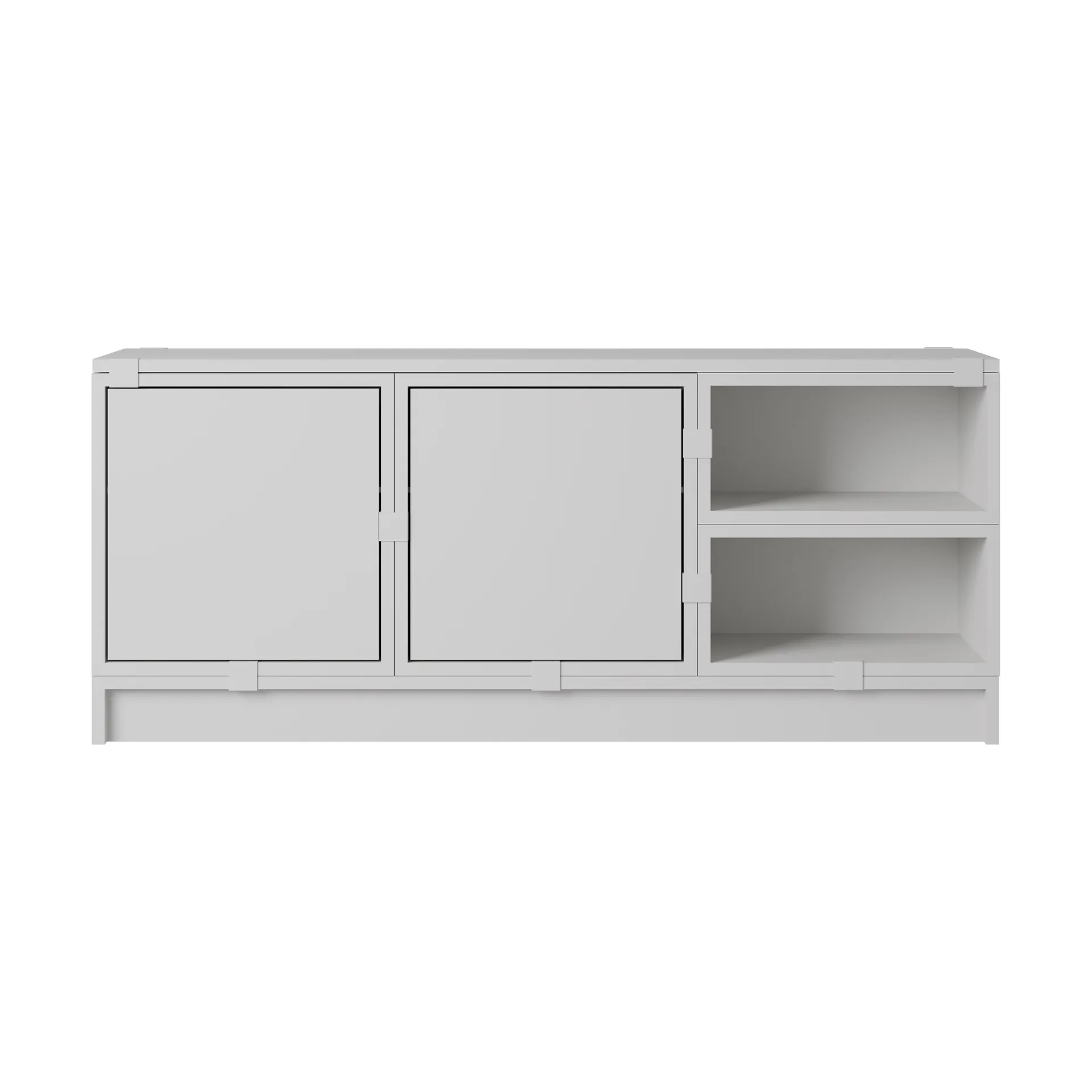 Muuto Stacked säilytysjärjestelmä eteinen kokoonpano 2 Harmaa
