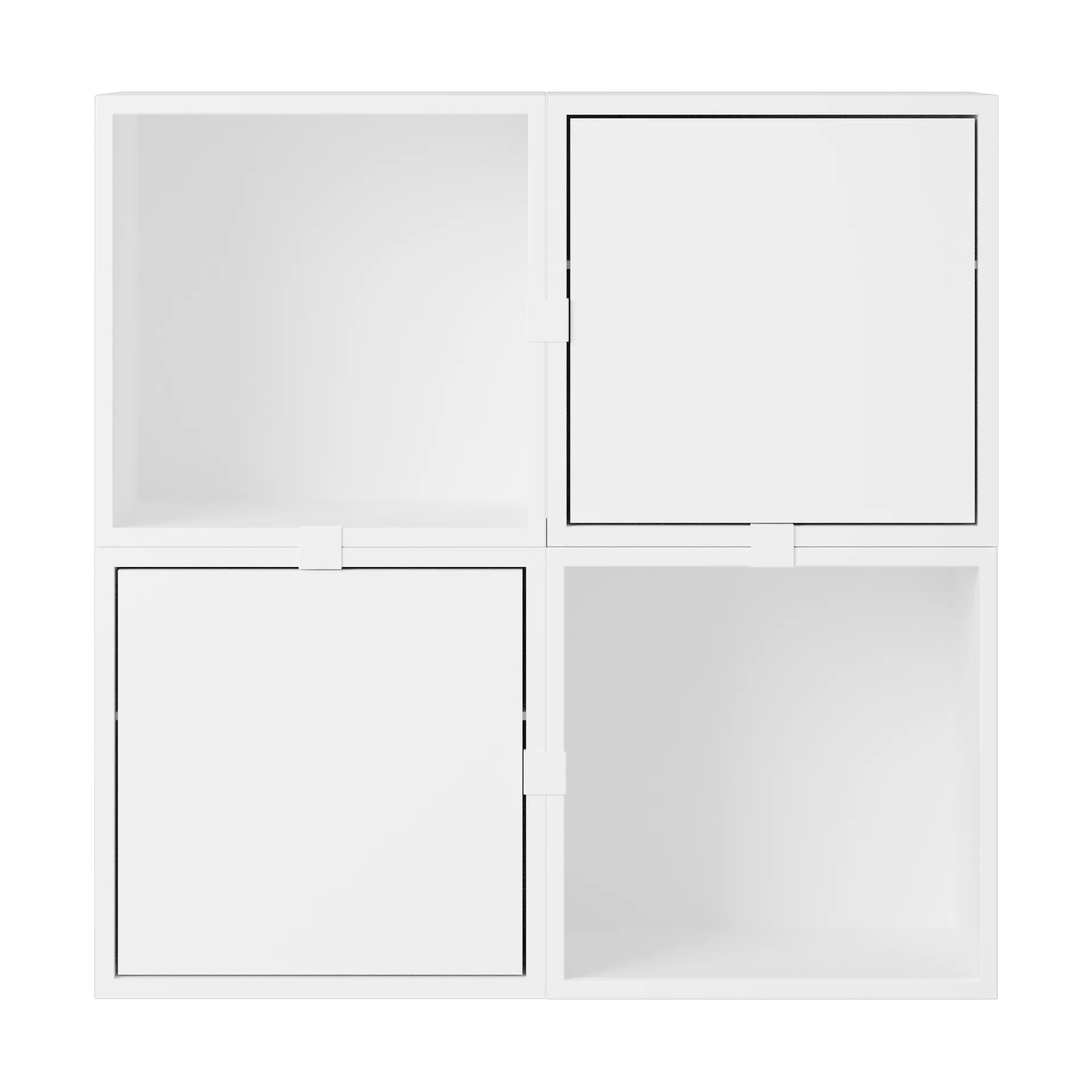Muuto Stacked säilytysjärjestelmä eteinen kokoonpano 4 Valkoinen