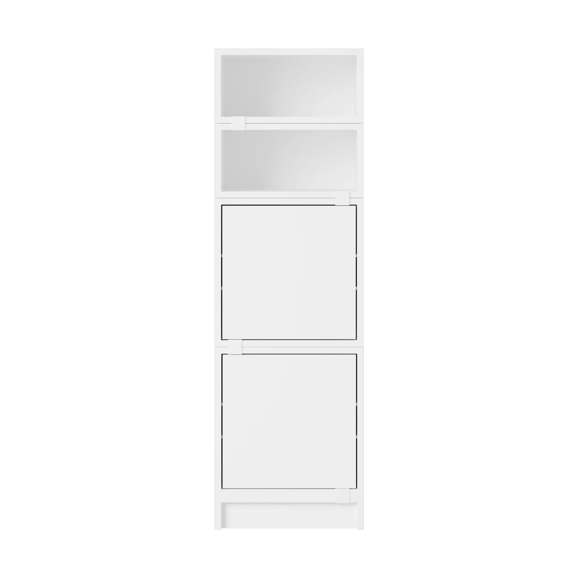 Muuto Stacked säilytysjärjestelmä toimisto kokoonpano 4 Valkoinen