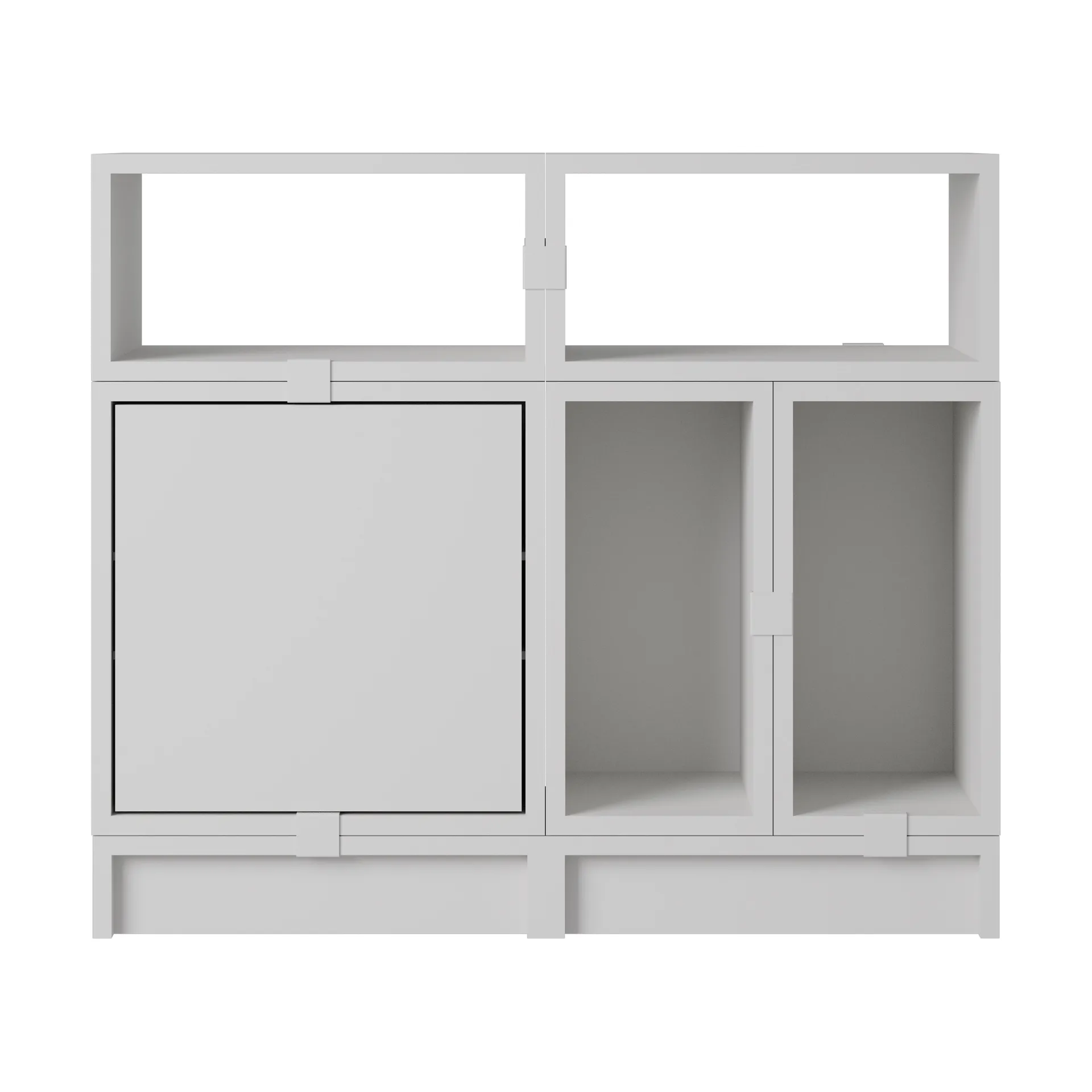 Muuto Stacked säilytysjärjestelmä toimisto kokoonpano 5 Harmaa