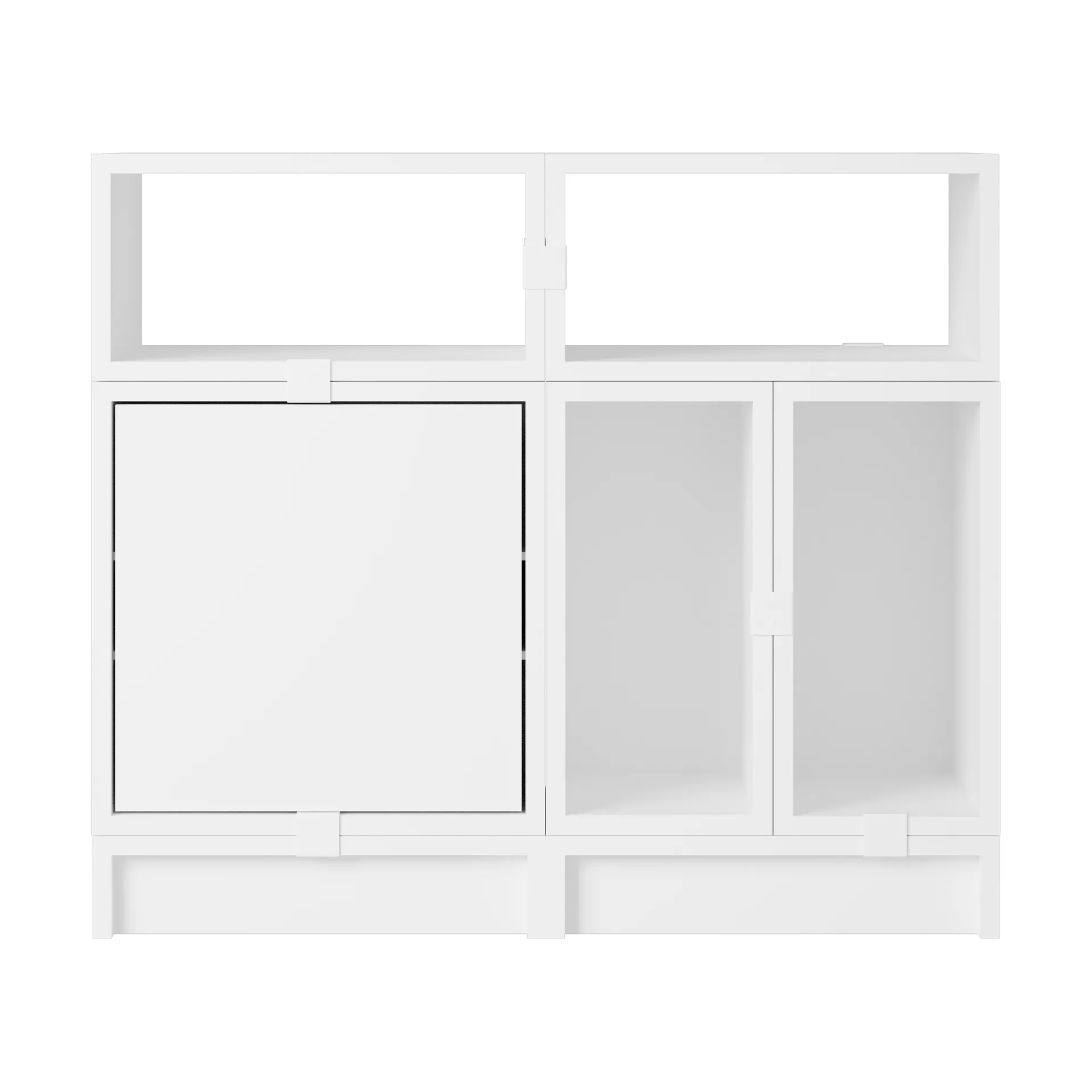 Muuto Stacked säilytysjärjestelmä toimisto kokoonpano 5 Valkoinen
