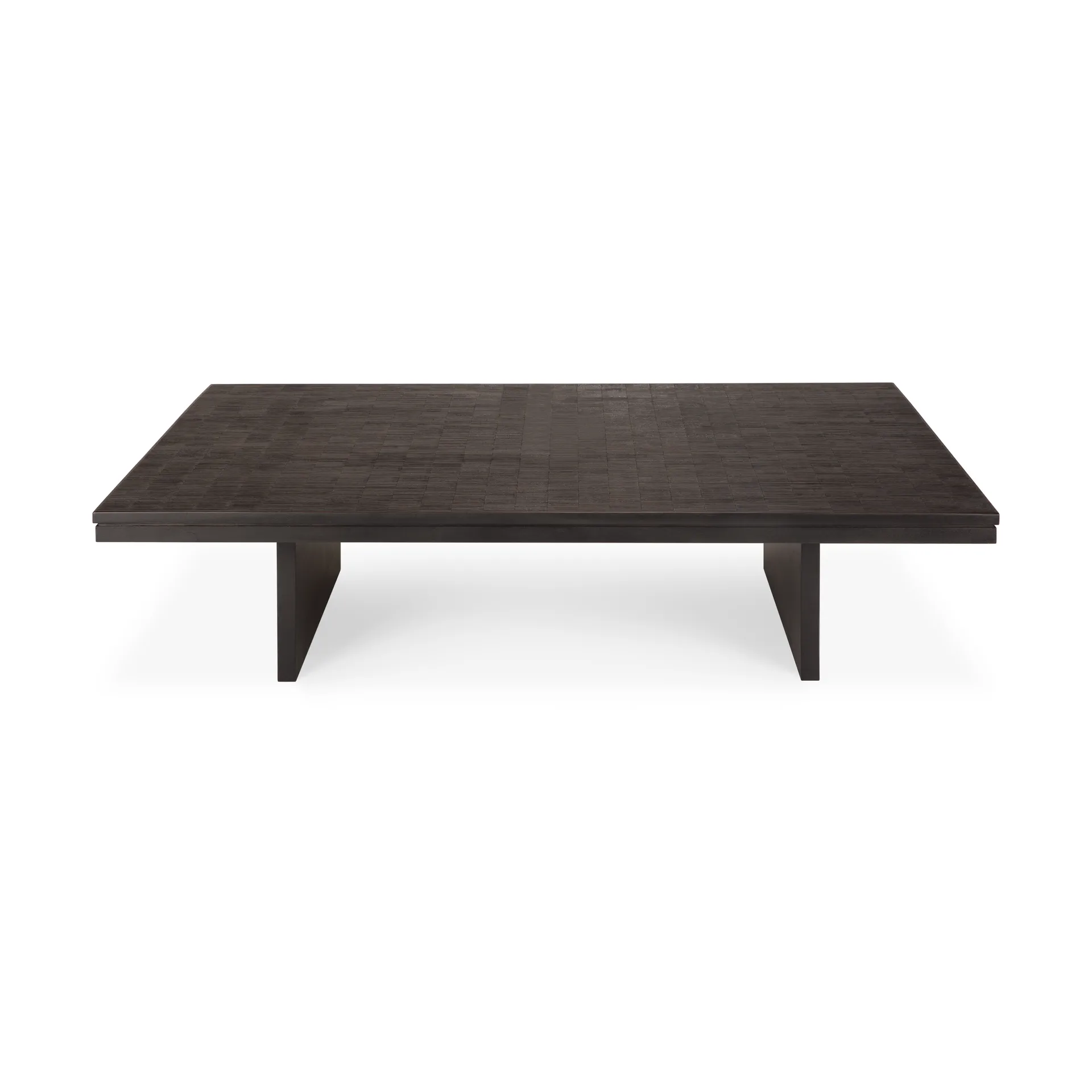 Ethnicraft Grooves sohvapöytä Off black teak, 140×110 cm