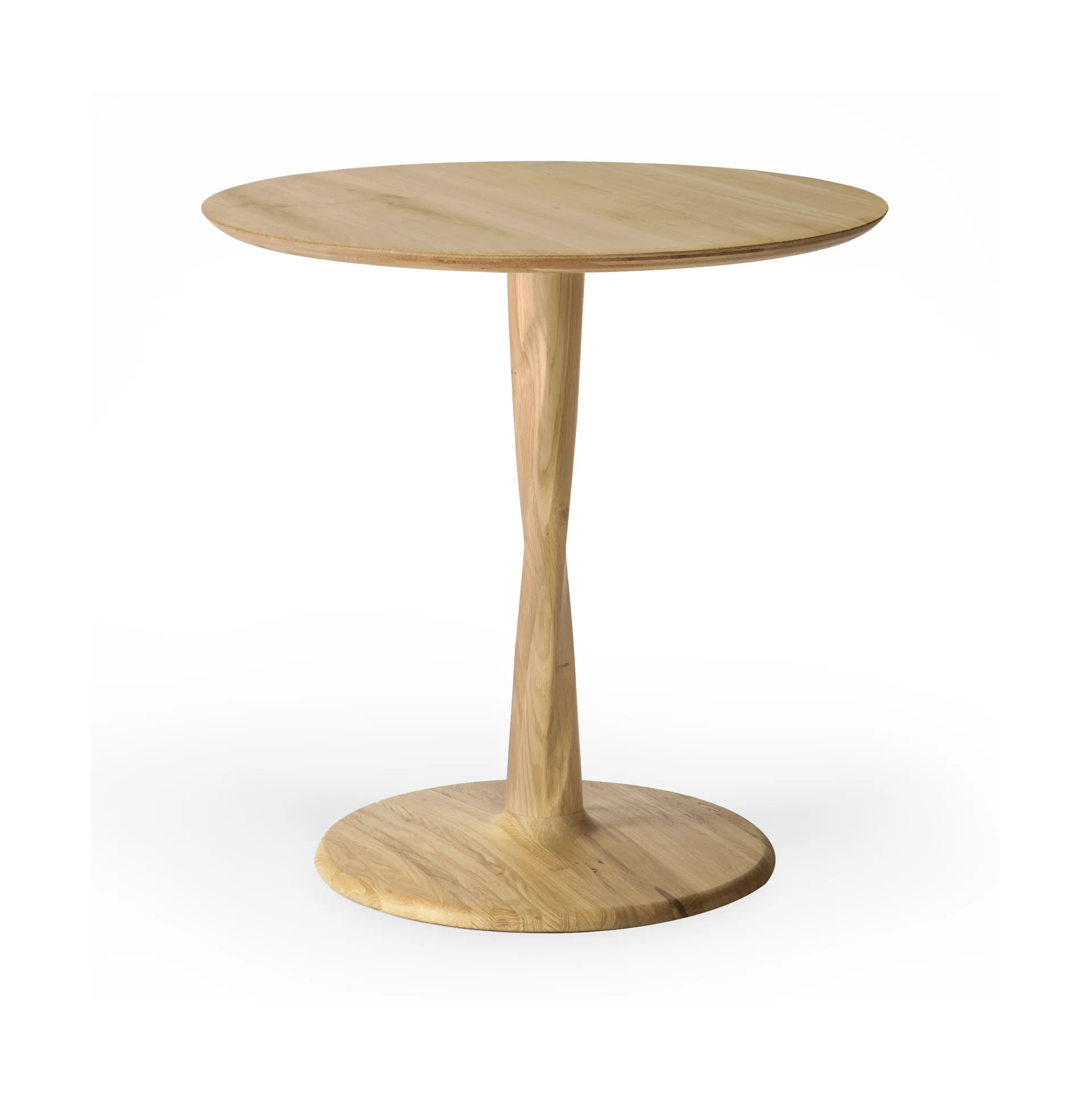 Ethnicraft Torsion ruokapöytä Lakattu tammi, Ø70×69 cm