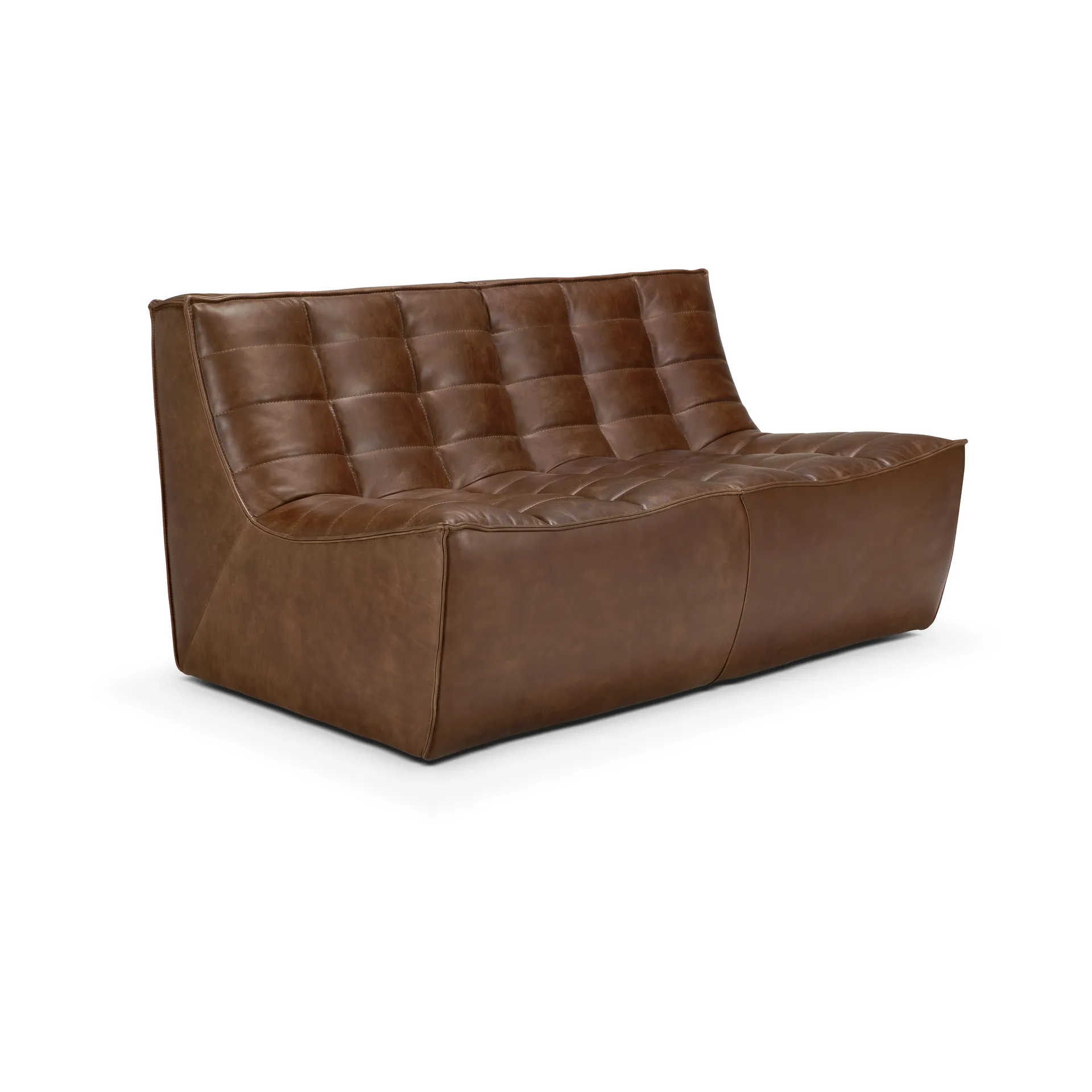 Ethnicraft N701 sohva 2-istuttava Nahka Chestnut
