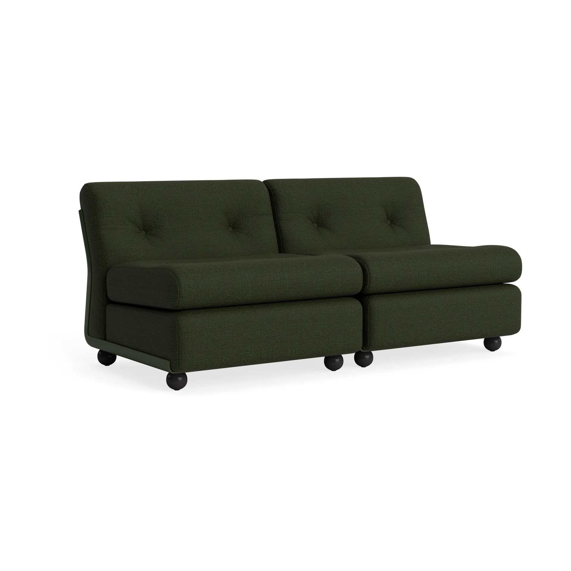 HAY Amanta sohvemoduuli Bottle green-maglia dark green, 2-istuttava