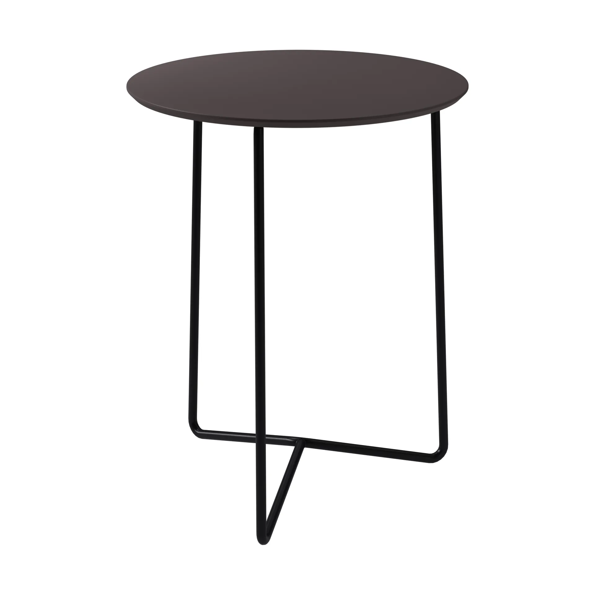 Grythyttan Stålmöbler High Tech pöytä Charcoal kompaktilaminaatti musta jalusta, Ø60 cm