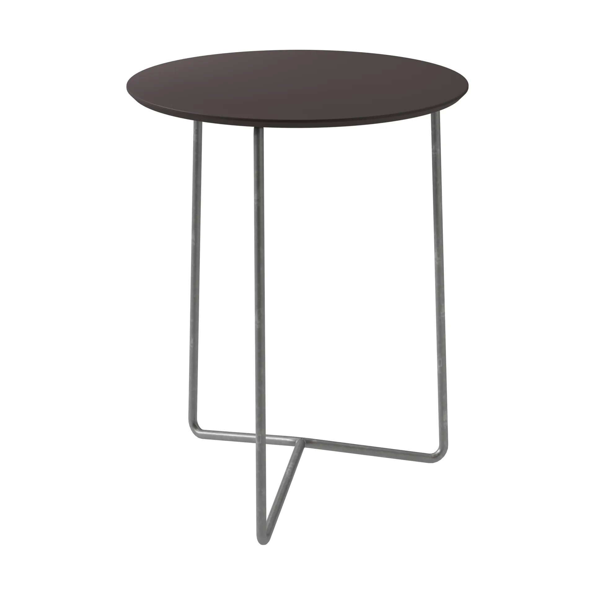 Grythyttan Stålmöbler High Tech pöytä Charcoal kompaktilaminaatti kuumasinkitty runko, Ø60 cm