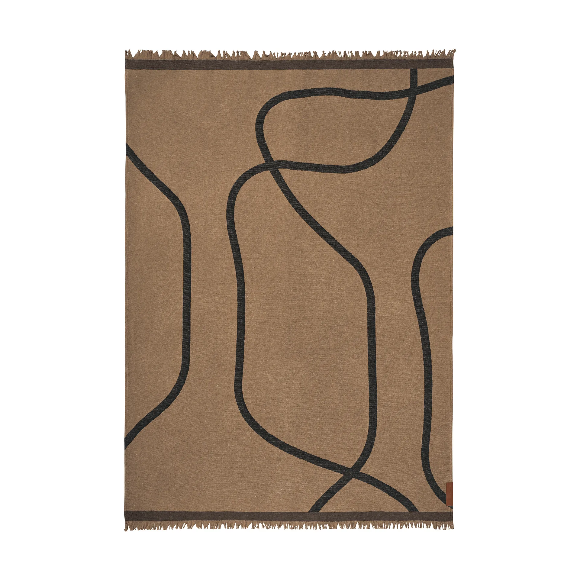 Mette Ditmer Shadow viltti Latte-musta, 130×175 cm