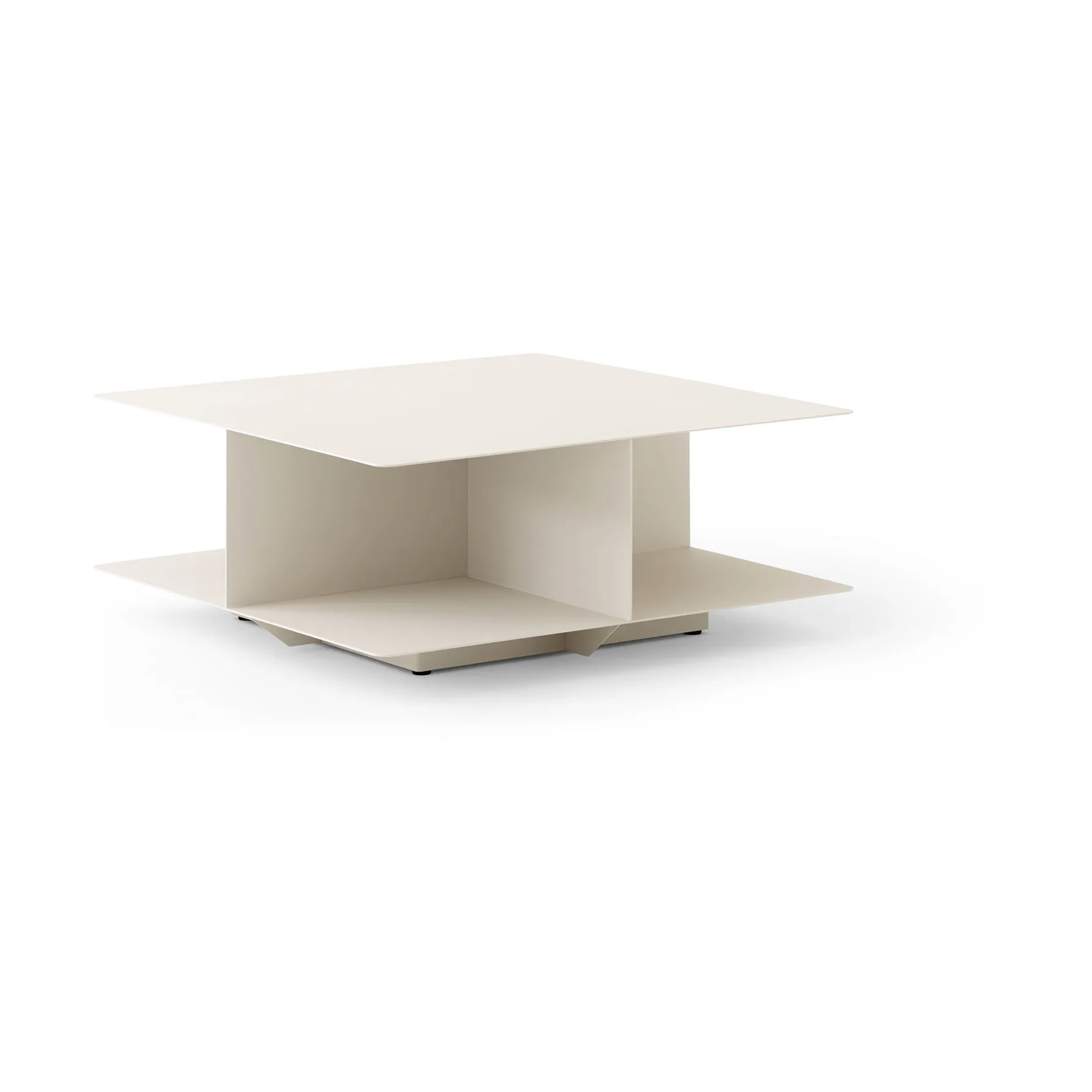 &Tradition Develius EV3 sohvapöytä Steel ivory, Ø89×40 cm