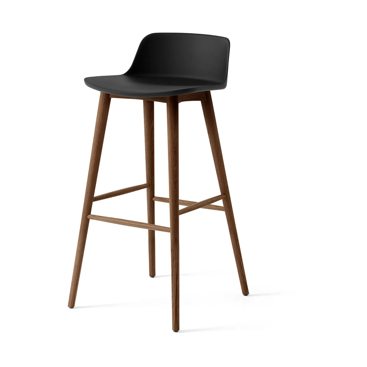 &Tradition Rely HW123 baarituoli Black-lakattu pähkinä, 75 cm
