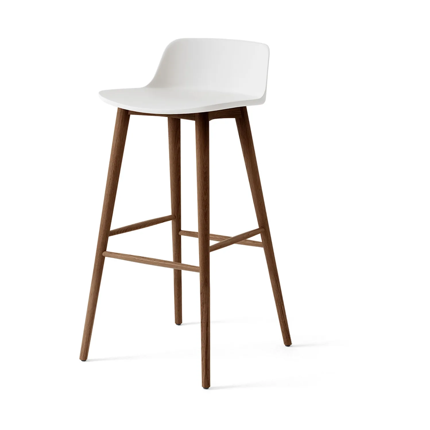 &Tradition Rely HW123 baarituoli White-lakattu pähkinä, 75 cm