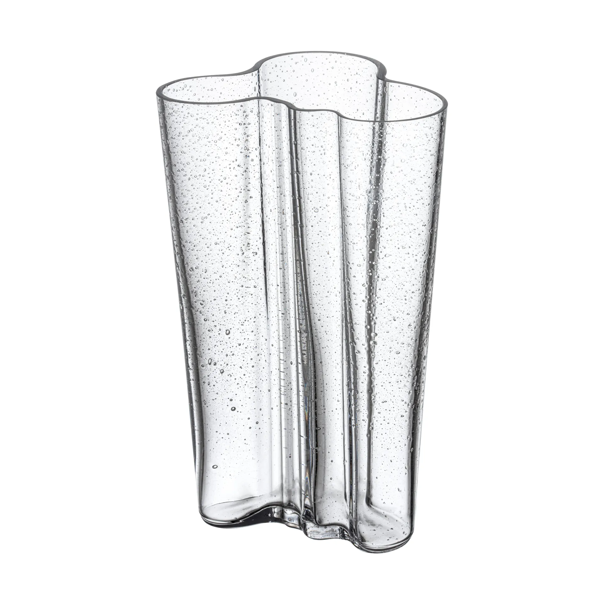 Iittala Alvar Aalto vaasi 200 mm Kuplalasi läpinäkyvä, juhlavuoden painos