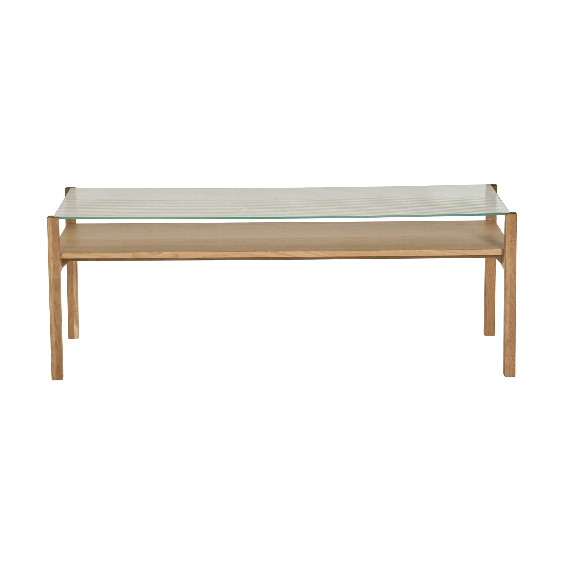 1898 Lid sohvapöytä Valkopigmentoitu tammi-lasi, 125×50 cm