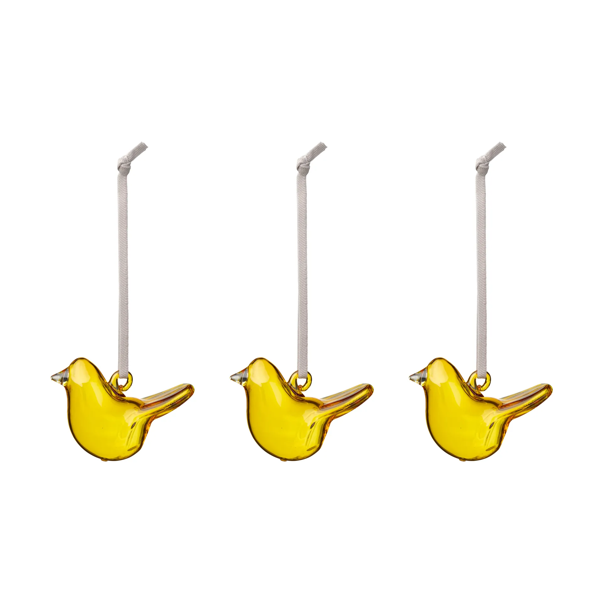 Iittala Iittala lasilintu Keltainen, mini, 3-pack