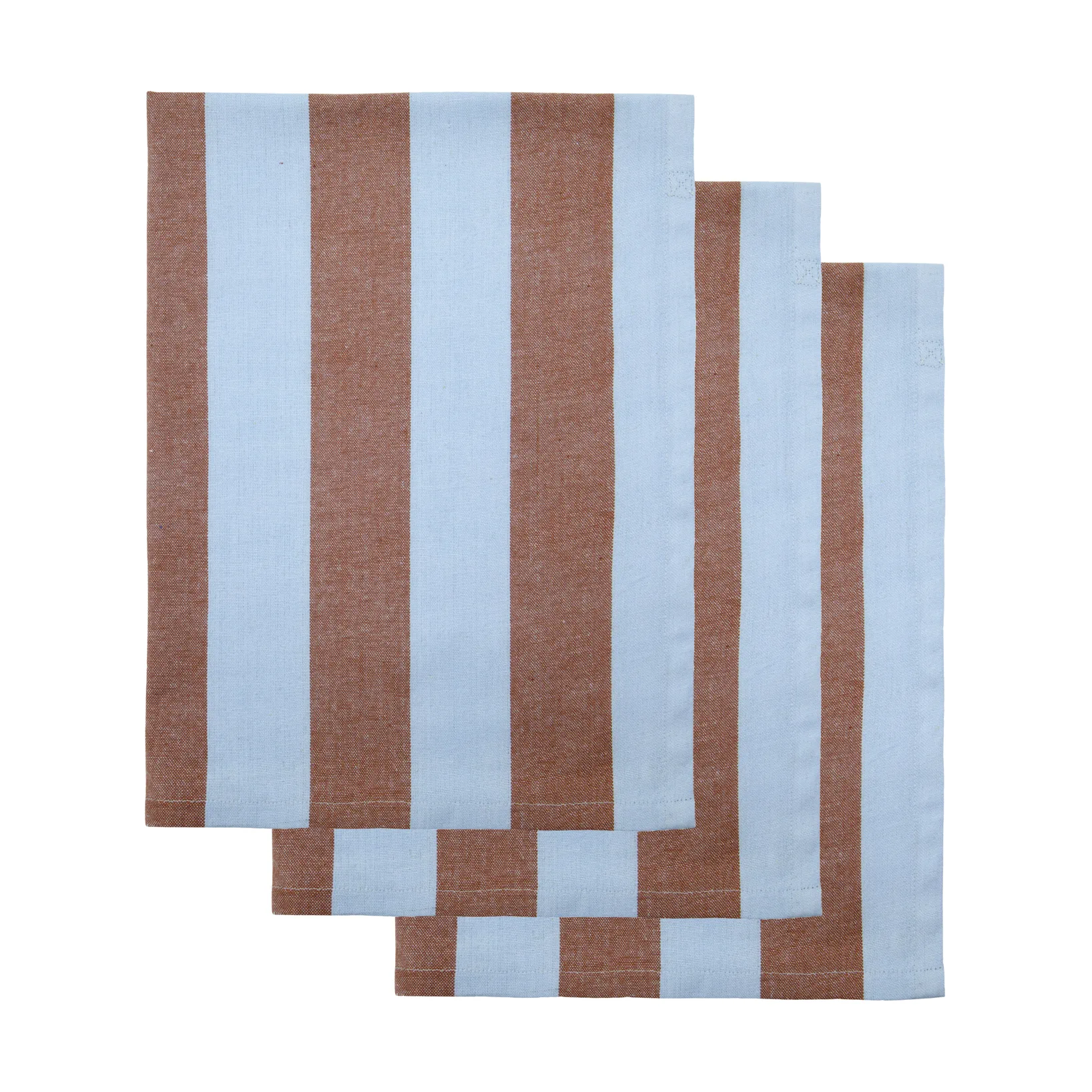 House Doctor Cook keittiöpyyhe 55x75 cm 3-pack Vaaleansininen-ruskea