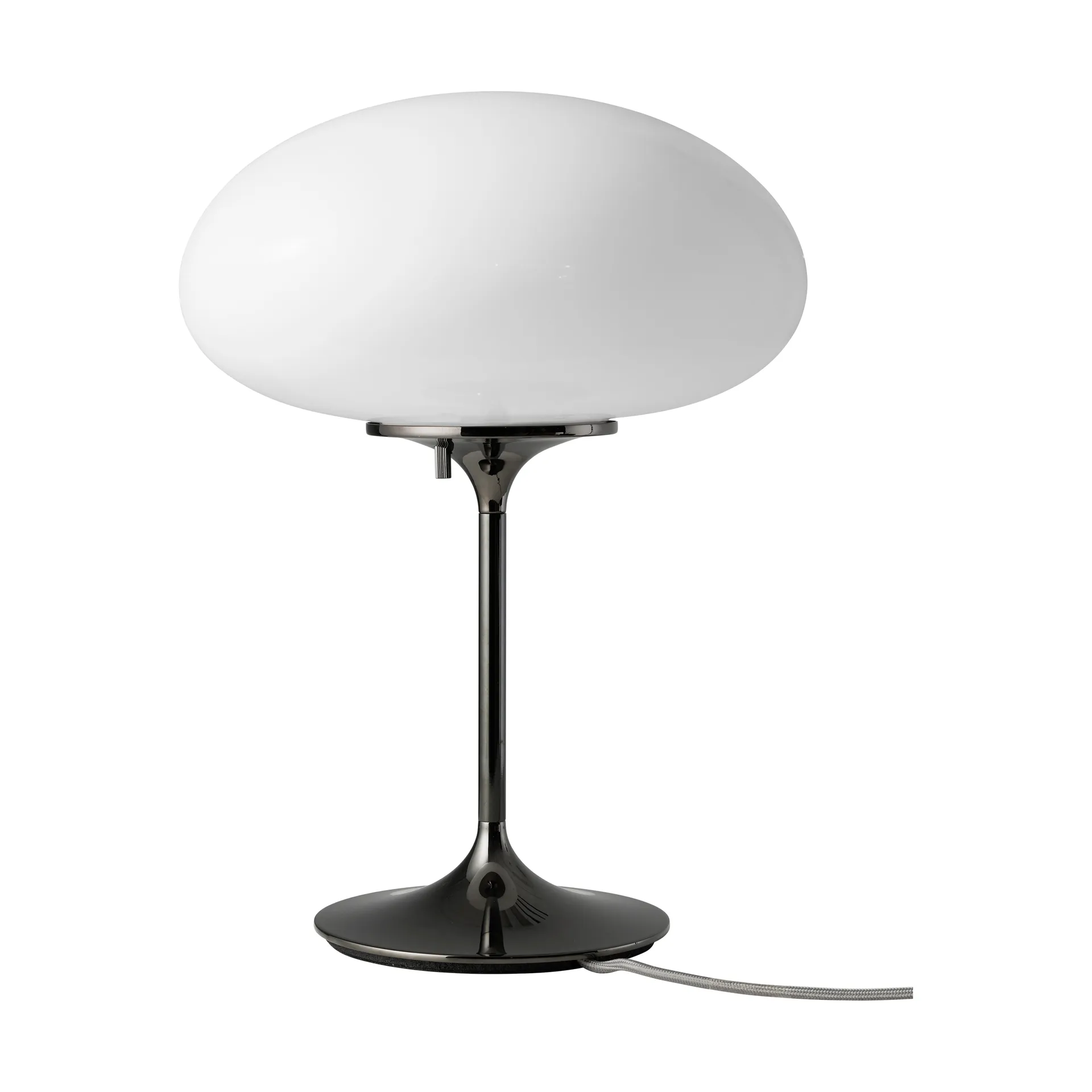 GUBI Stemlite pöytävalaisin Black chrome-opaalilasi, 42 cm