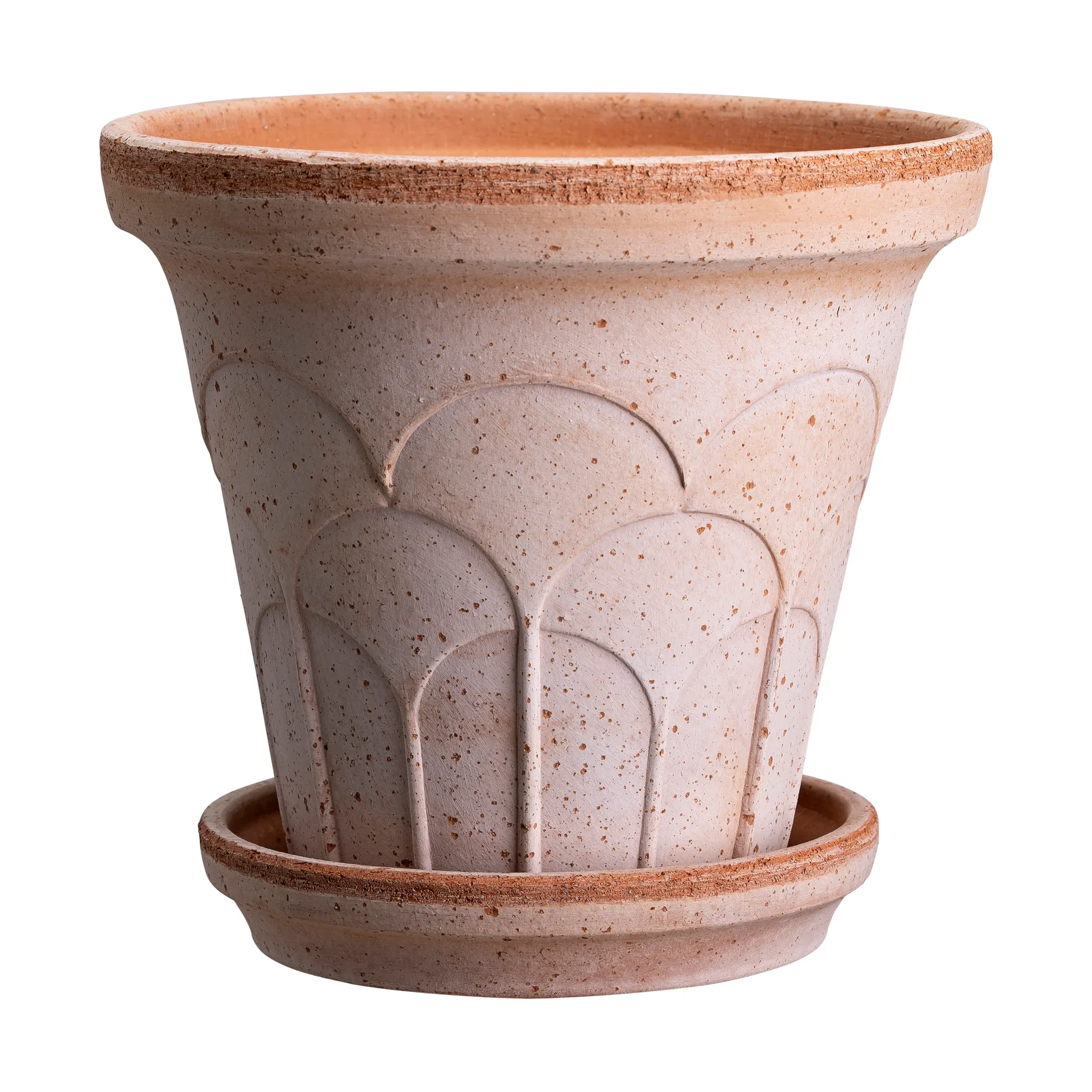 Bergs Potter Fleur ruukku aluslautasella 2 osaa Rosa, Ø21 cm