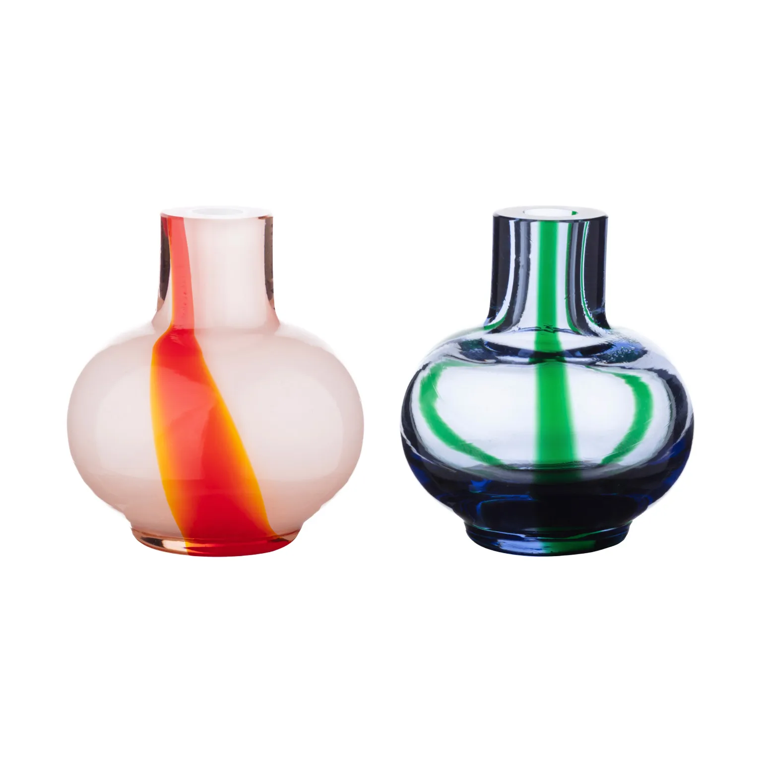 Marimekko Mini maljakko 2 osaa Light blue-dark green-red-white