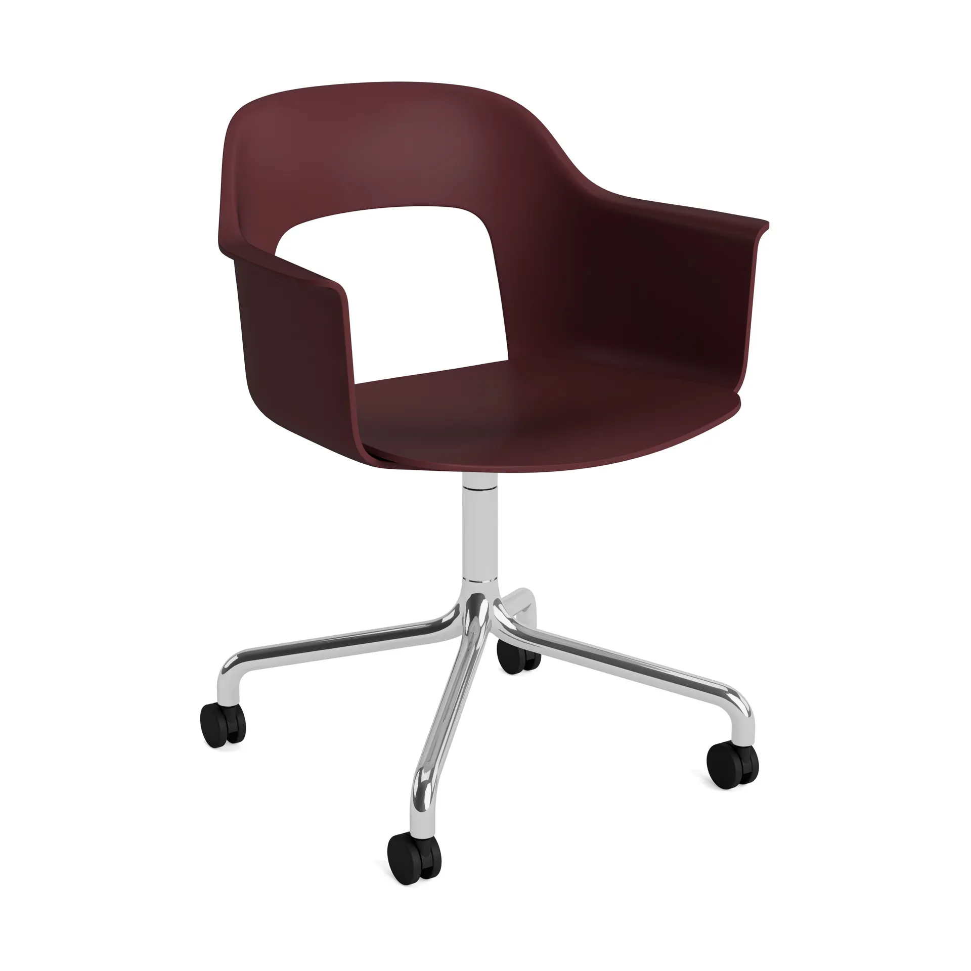 HAY Layout nojatuoli 261 tuoli Bordeaux kiillotettu alumiini