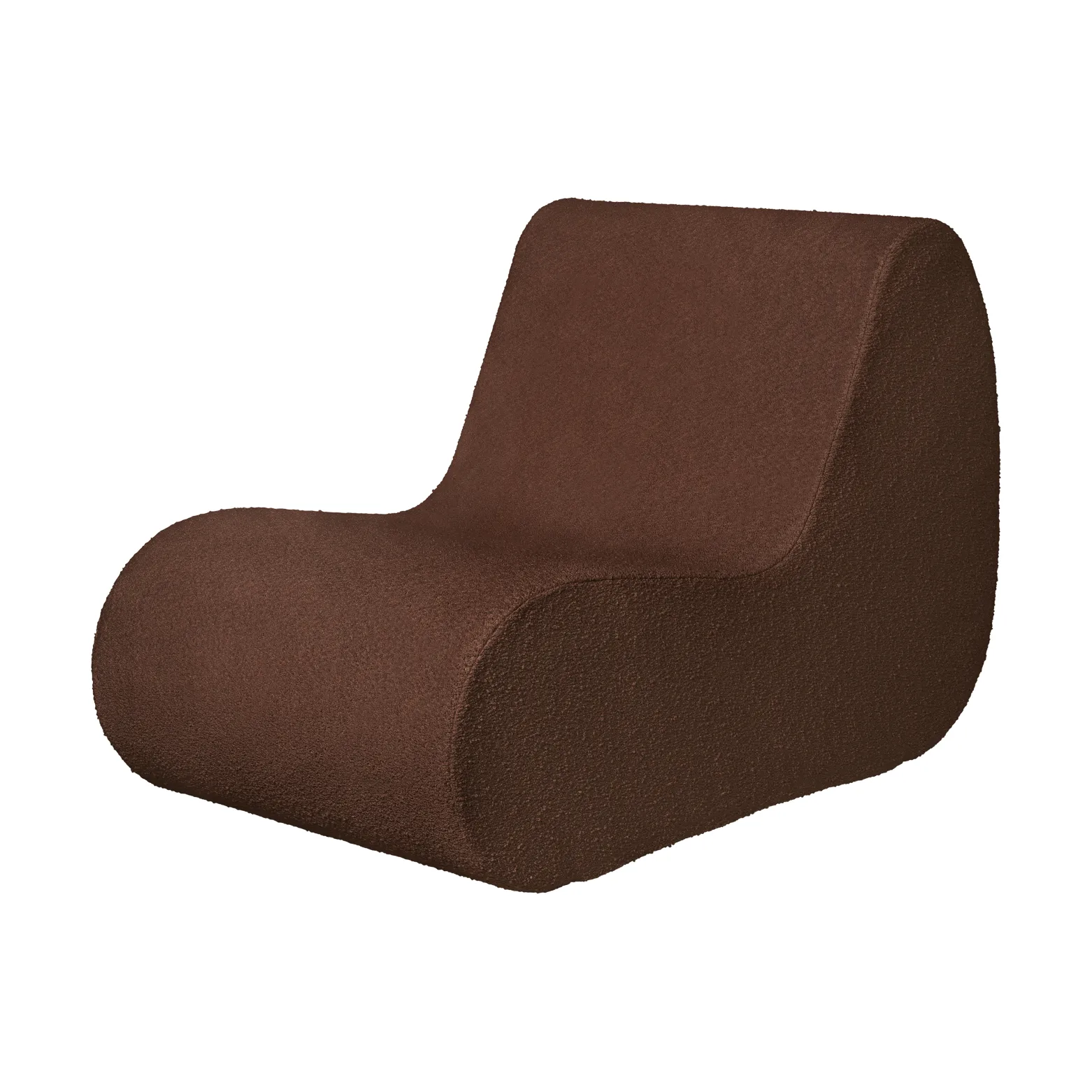 Ferm Living Rouli center module pure bouclé moduulisohva Kastanjanruskea