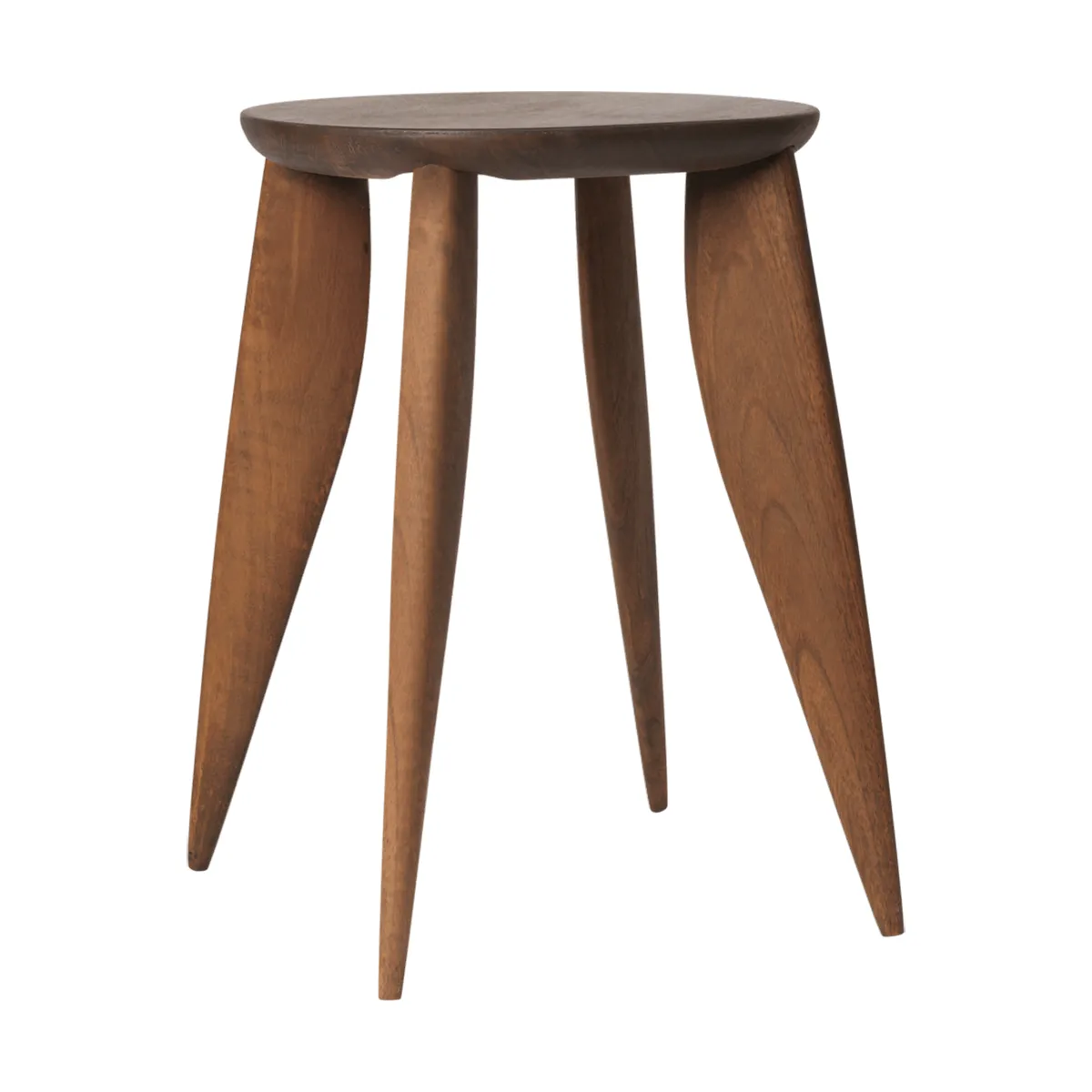 Ferm Living Feve sivupöytä Pähkinäpuu, 42×42×45 cm