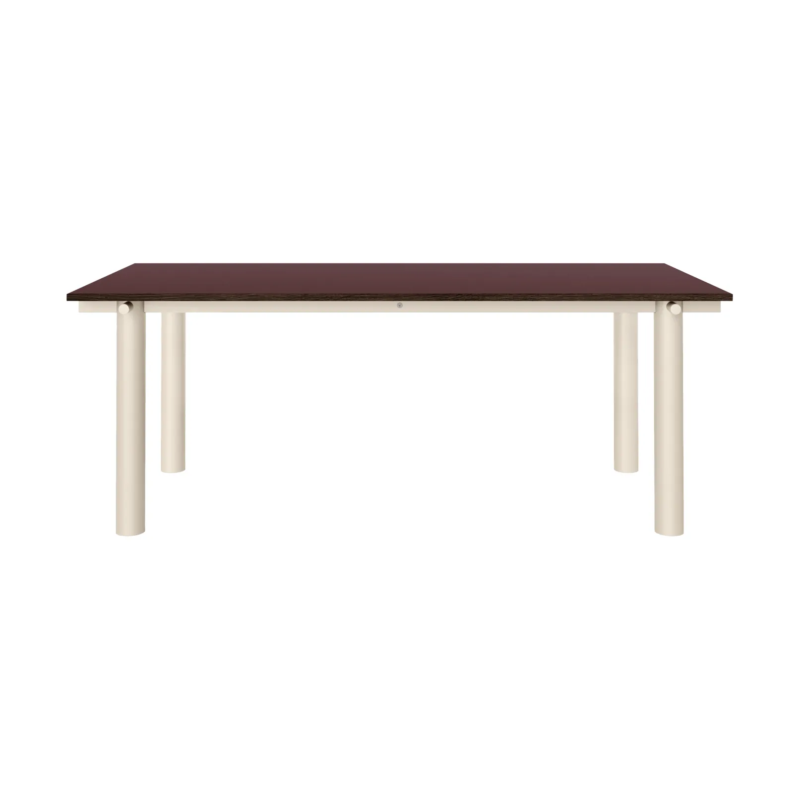 Ferm Living Atura ruokapöytä Light cashmere-burgundy, 90x200 cm