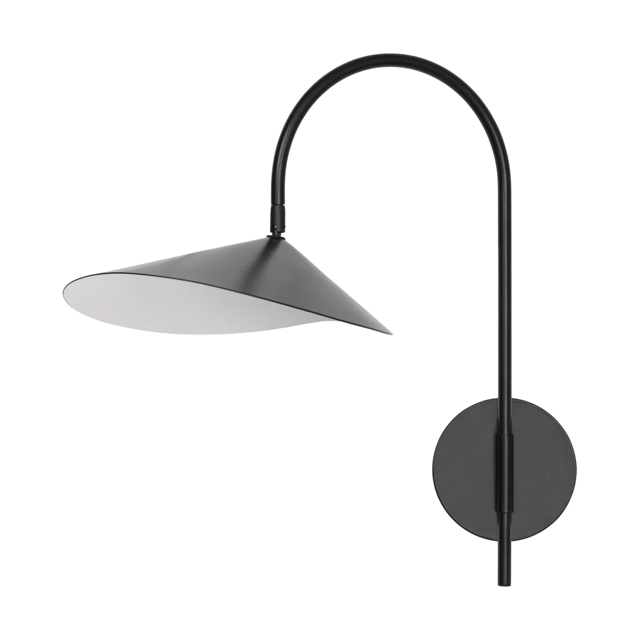 Ferm Living Arum kääntyvä seinälamppu kiinteä asennus Musta