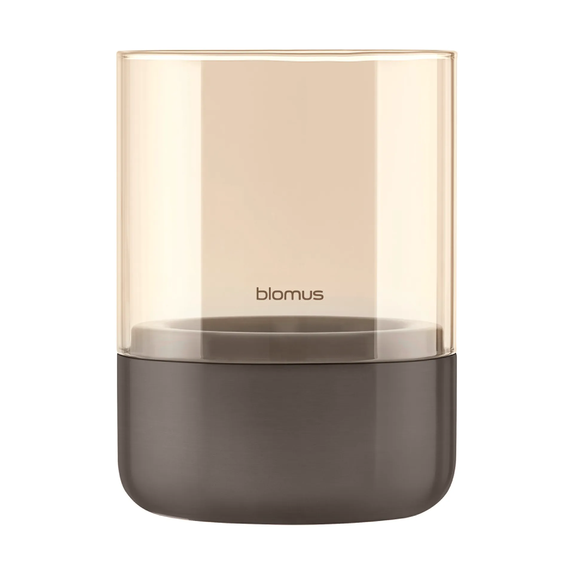 blomus Calma kynttilälyhty Ø 10 cm Burned Metal-metallinen viimeistely