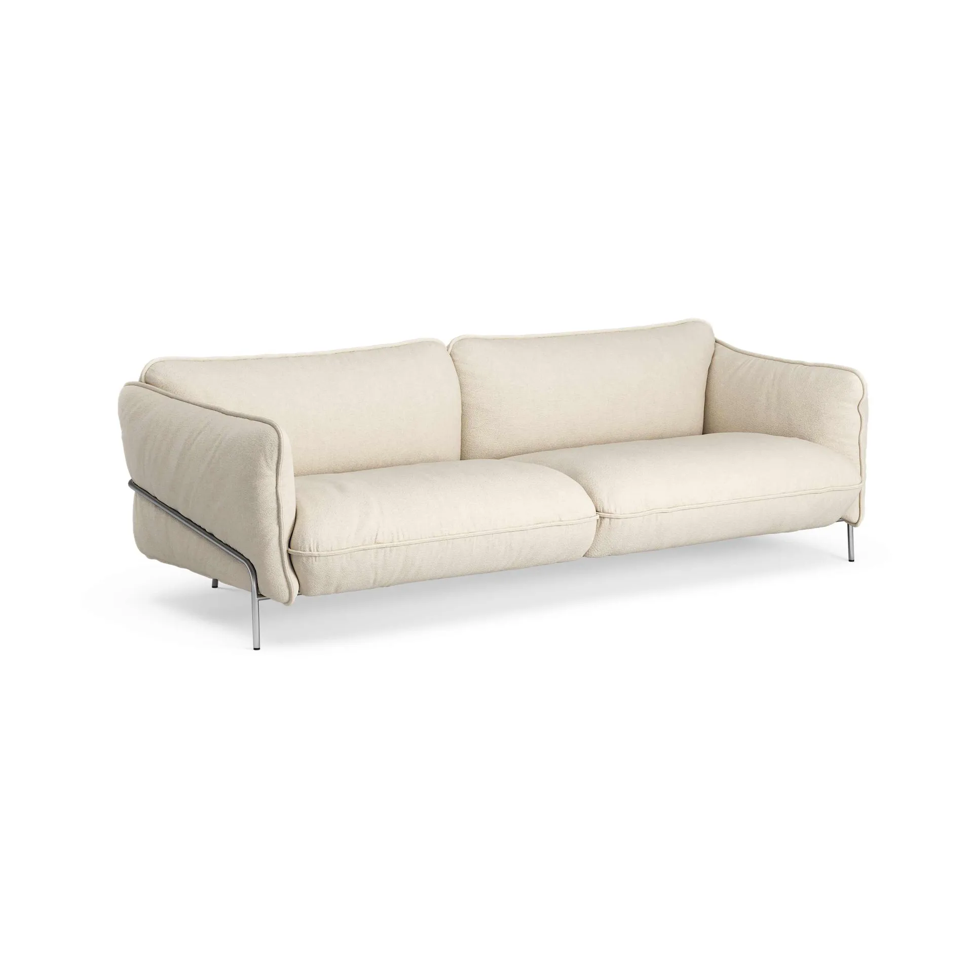 Swedese Continental sohva Sealife Light beige/white kromattu teräs