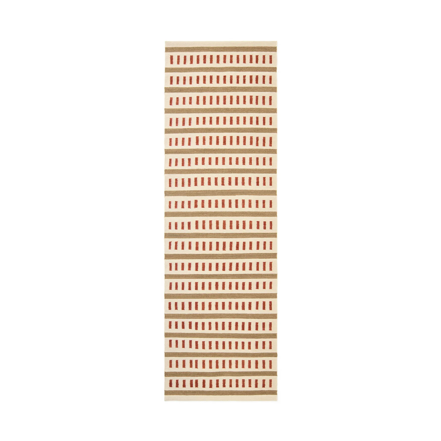 Chhatwal & Jonsson Ladakh villamatto Off white-beige-ruoste, 80x250 cm